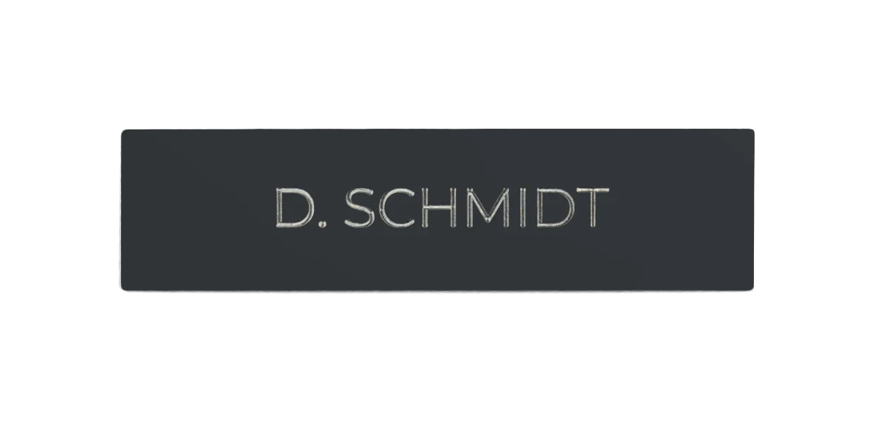 DoorBird Nameplate for One Call Button D21X  in Slate Grey, RAL 7015 - Individual Engraving