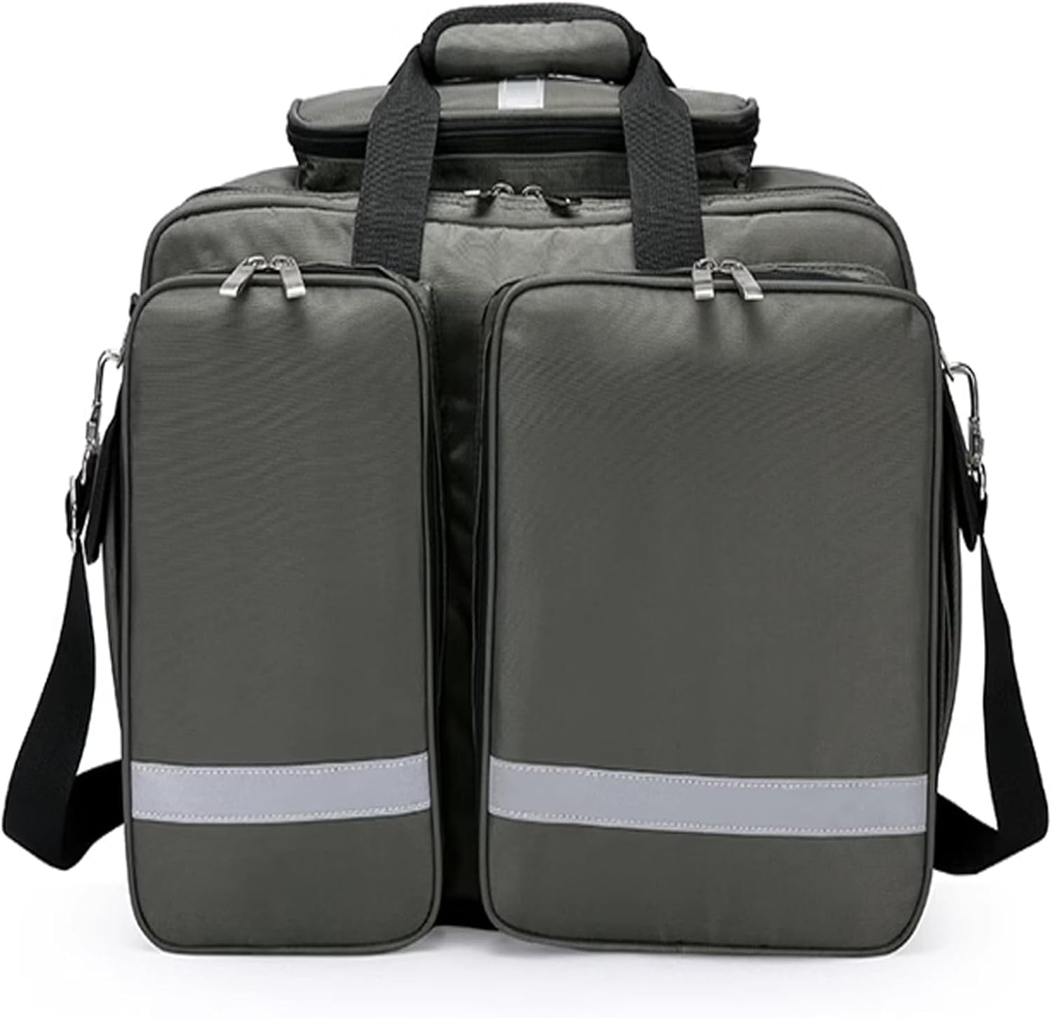 Suitable for EMT,Wheeled Medical Trolley Bag Professional First Aid with Internal Dividers, Large Capacity Portable Outdoor Waterproof Emergency Responder Trauma(C)