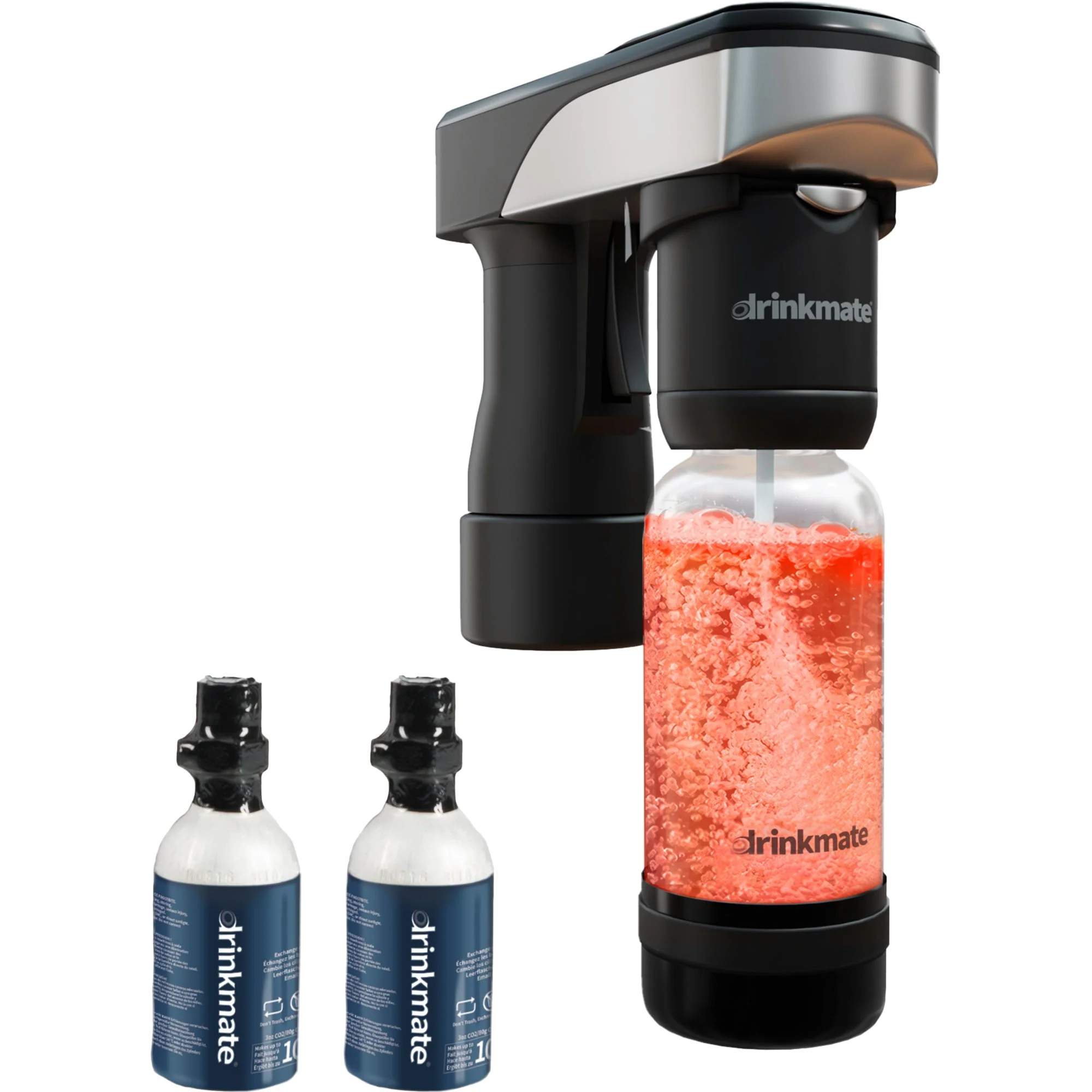 Drinkmate Spritzer Portable Machine with Two 3oz Cylinders and 0.5L BPA-free Carbonating Bottle (420-06-3z)