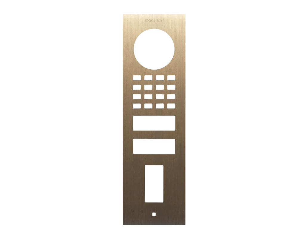 DoorBird Front Panel for D1101FV Fingerprint 50 Surface-Mount in Real Burnished Brass