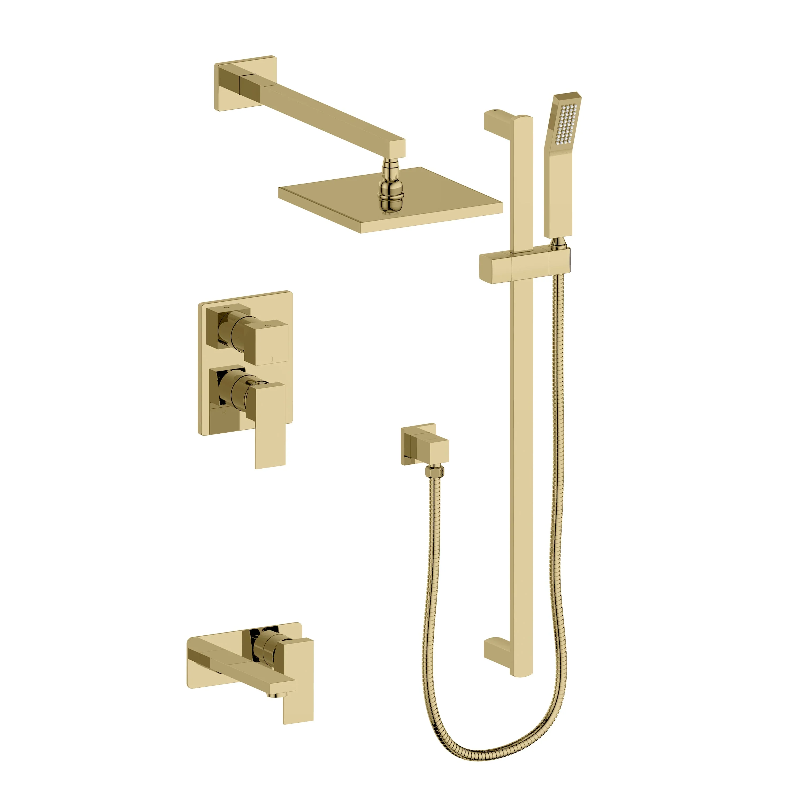 ZLINE Bliss Shower System with 12-Inch Oversized Shower Head in Polished Gold (BLS-SHS12-PG)