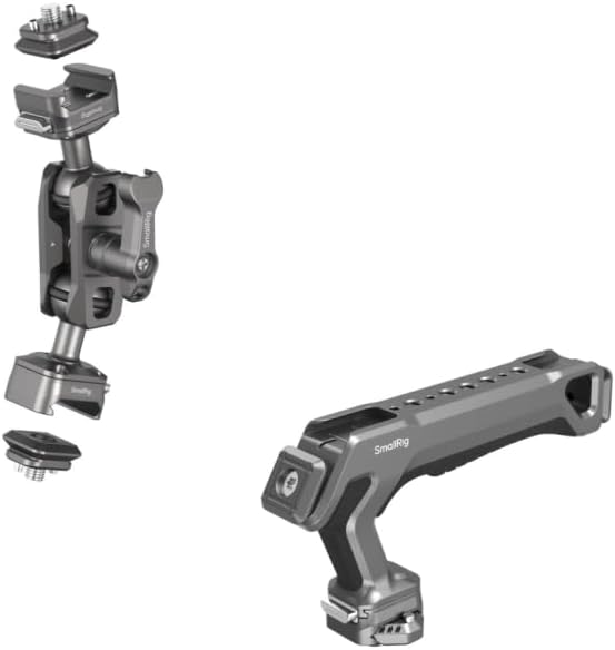 SMALLRIG Quick Release Magic Arm with 360 Ball Head and Top Handle for Monitor, Grey, 5.5kg Payload