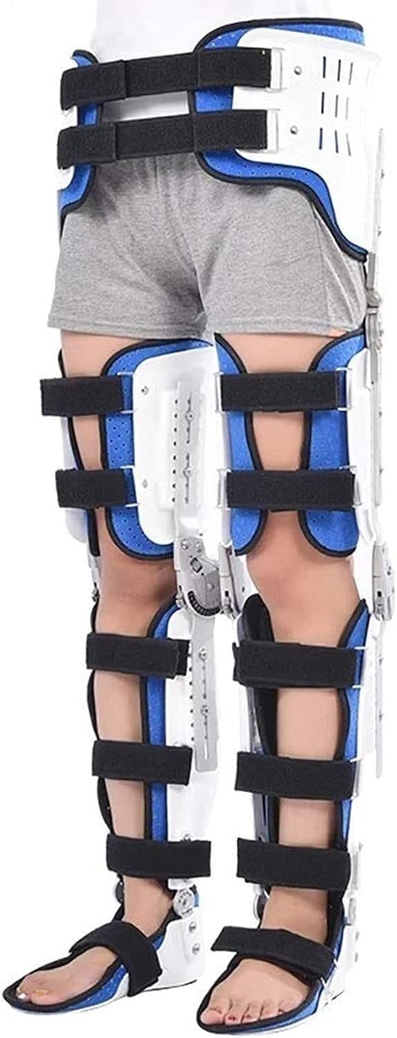Adjustable Hip Joint Fixation Bracket, Hip Knee Ankle Foot Orthosis Braces, Thigh Knee Leg Ankle Fixed Limb Strap Joint Support Stabilizer Fixed and Safe Material Postoperative Rehabilitation, for Leg