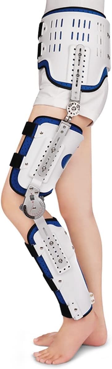 Knee Support Brace, Leg Brace Articulated Hip Brace, Fracture Fixation Splint Leg Protector (Color : Left)