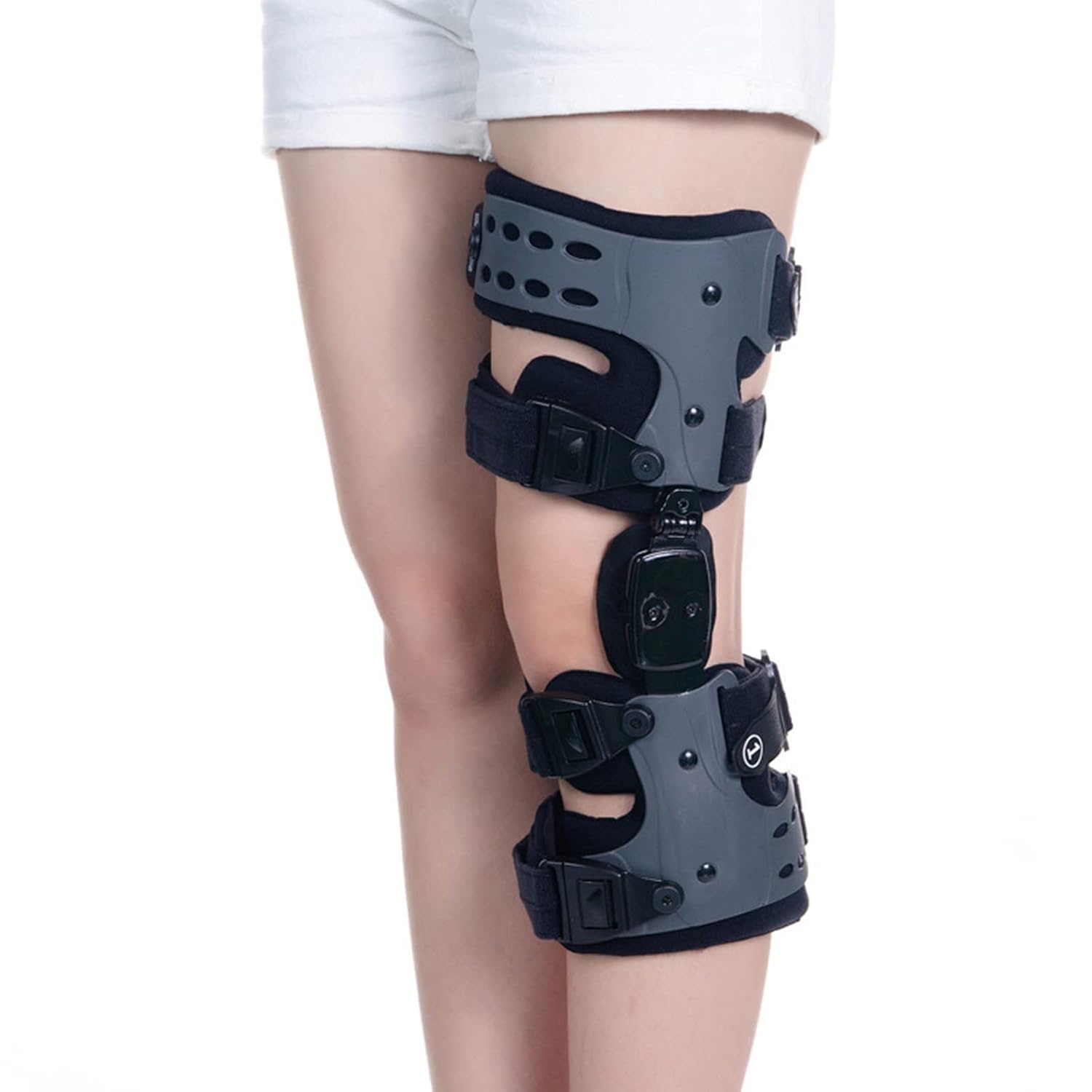 Knee Joint Fixation Bracket, Osteoarthritis Unloader Adjustable Hinged Stabilizing Knee Brace Protection & Relief Fknee Joint Pain, Cartilage Repair(