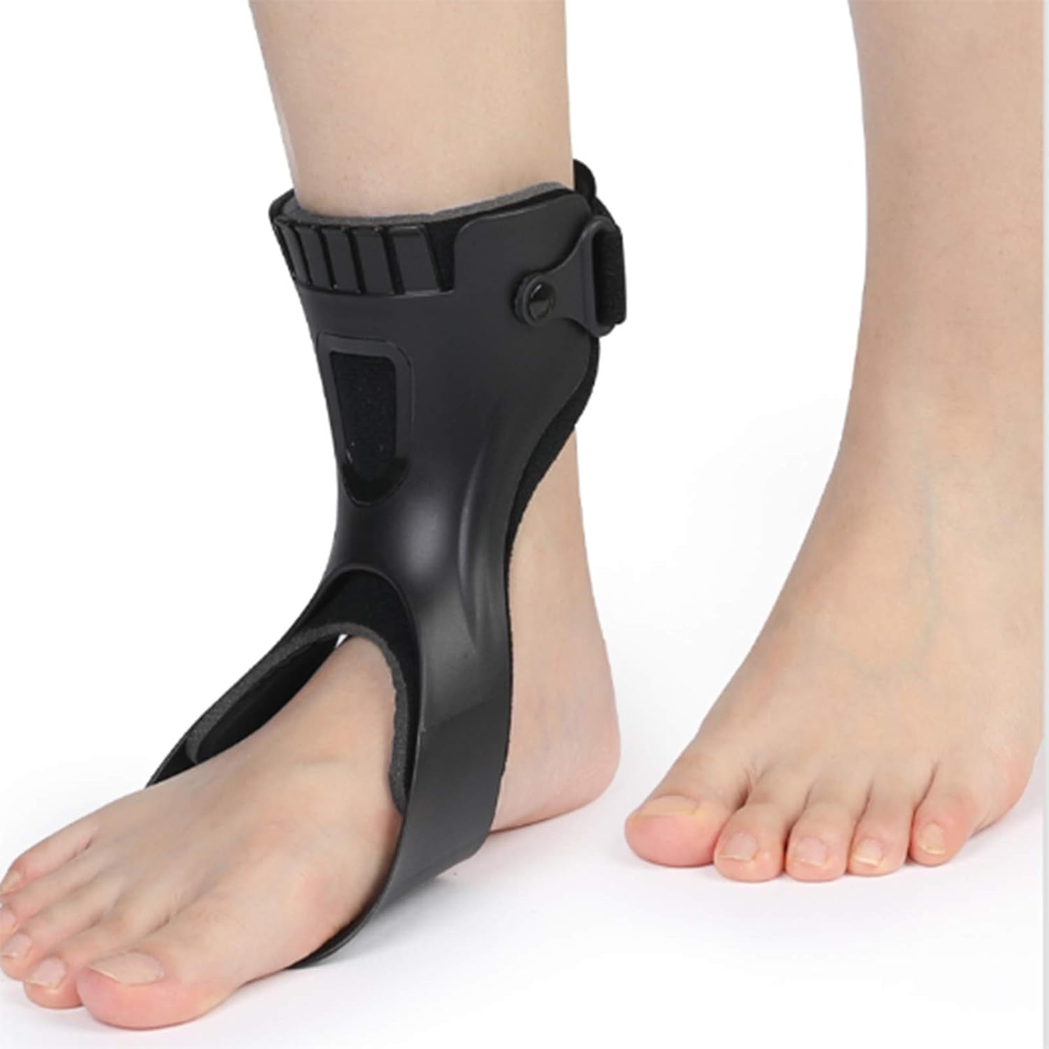 HUANGJUN Drop Foot Support Brace Foot Drop Orthosis Ankle Brace Ankle Splint for Sprains, Tendonitis/Women And Men,1 pair,L