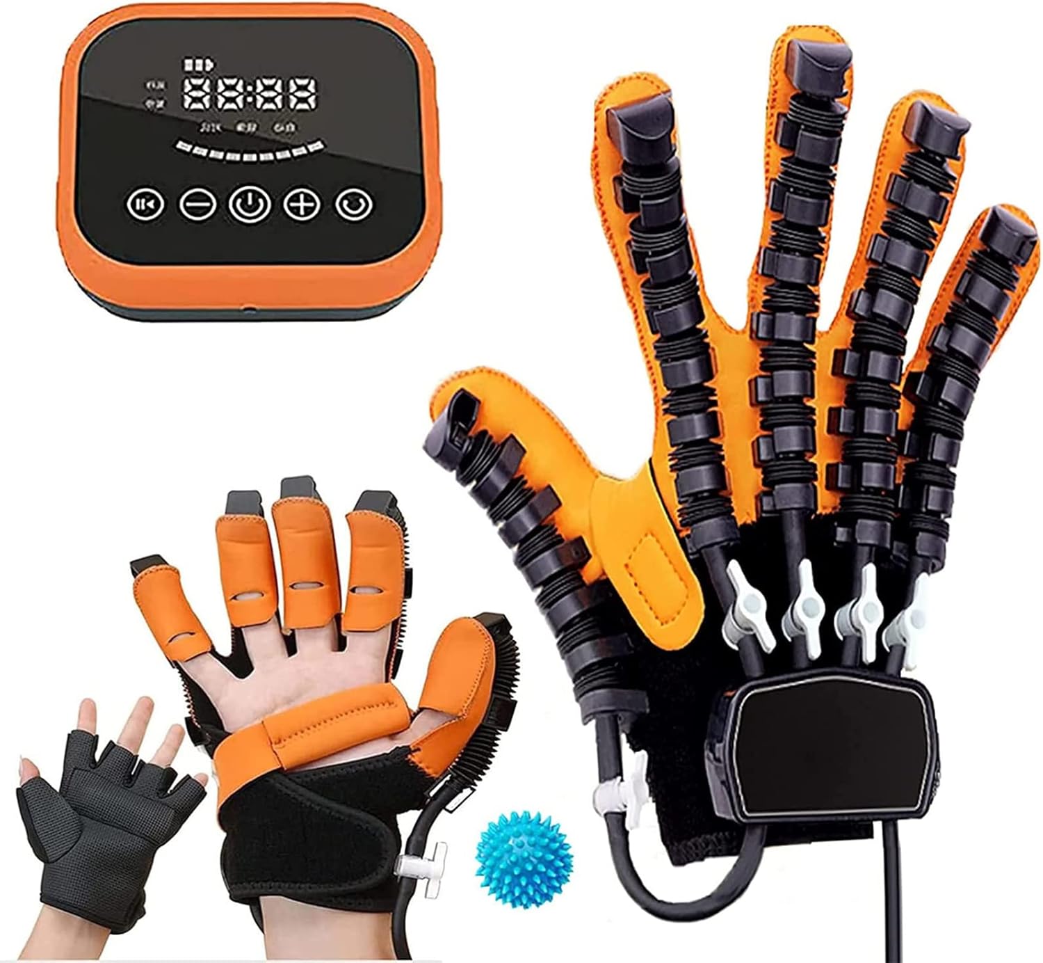 Rehabilitation Robot Gloves, Stroke Hemiplegia Rehabilitation Training Equipment, Finger Straightening Brace Guard Protector, for Hand Function Recovery,Right Hand,M Code…