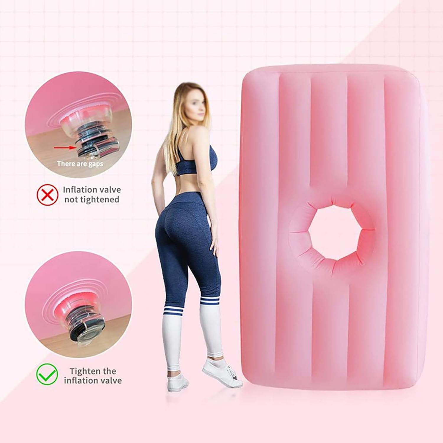 Inflatable BBL Mattress After Surgery, BBL Bed Pillow After Surgery for Butt, Brazilian Butt Lift Recovery Bed with Hole for Sleeping After Butt Surgery Recovery