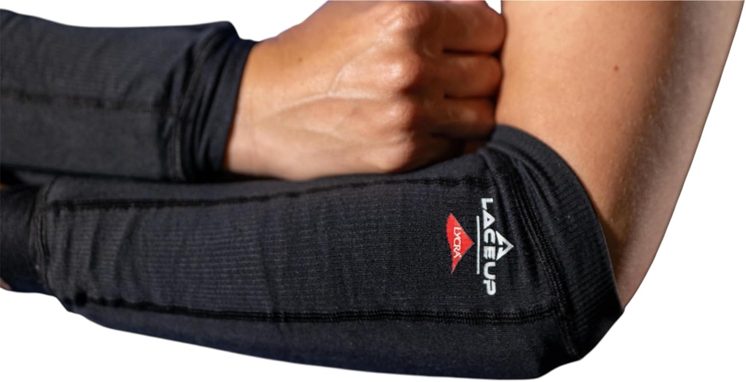 laceup Weighted Compression Arm Sleeves 1lb Each Powered by Lycra® Fiber Flexible Arm Workout Sleeves