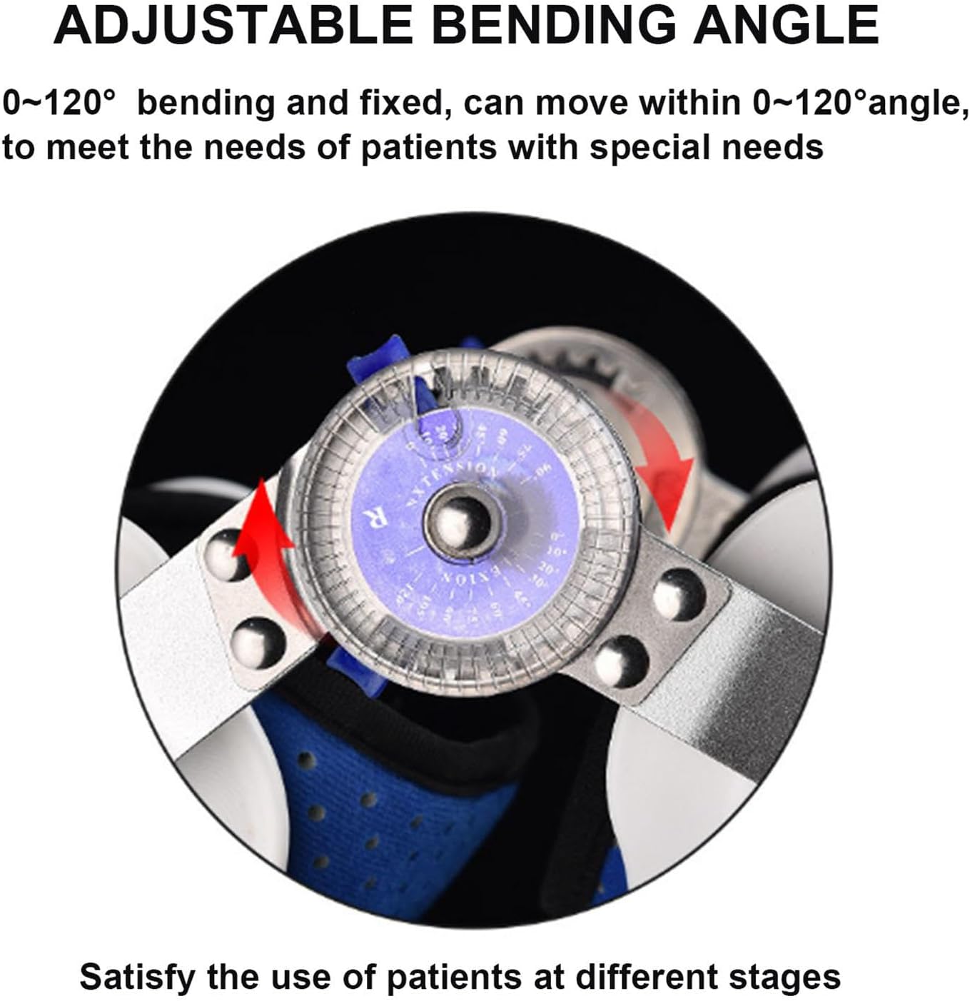 Articulated Hinged Knee Brace, ROM Adjustable Post Op Knee Immobilizer Recovery Support Knee Immobilizer Protector for Men and Women,Left (Right