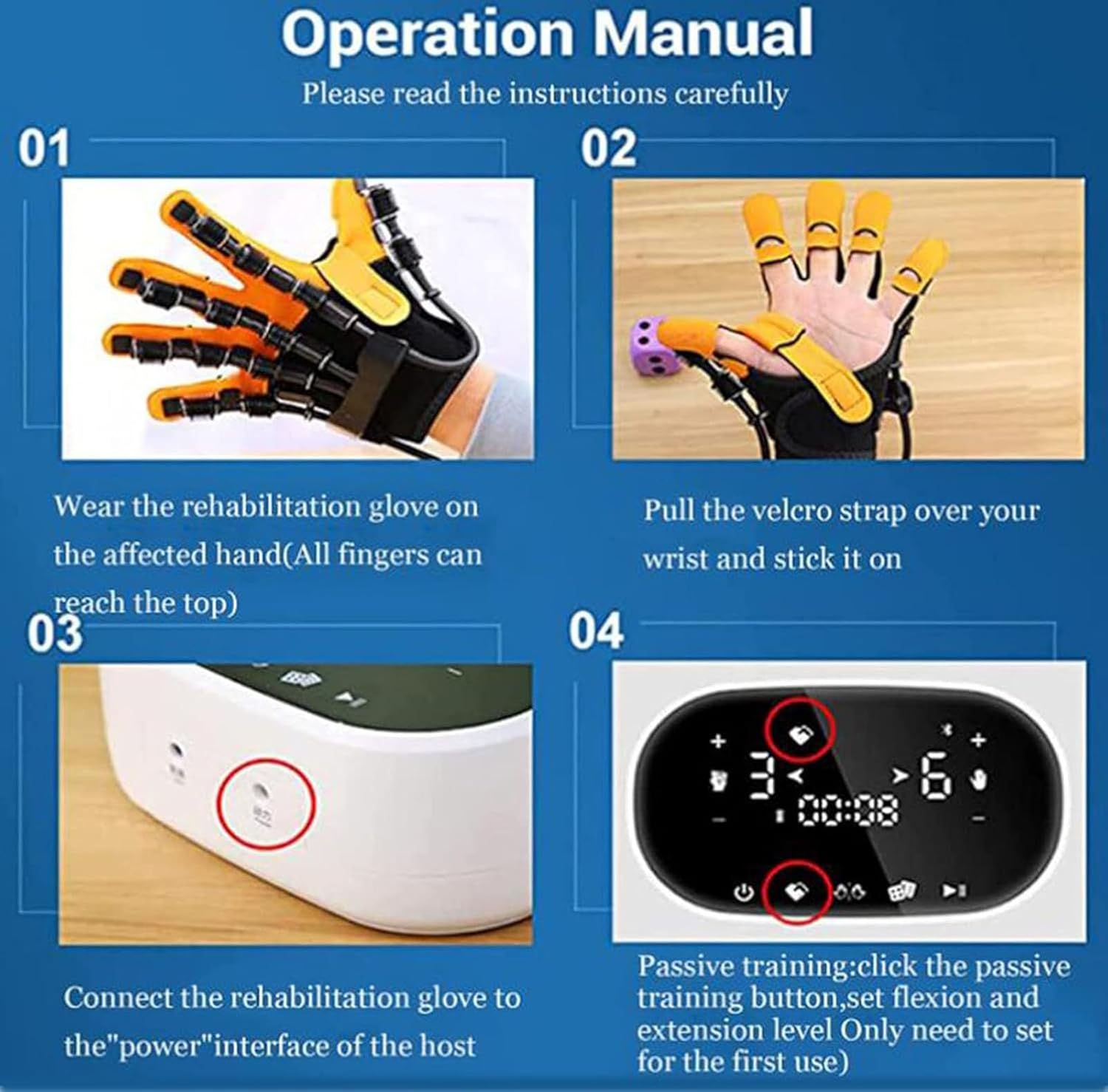 GaRcan Rehabilitation Robot Gloves,Stroke Hemiplegia Finger Wrist Training Equipment,Finger Straightening Brace Guard Protector,Stroke, Cerebral Hemorrhage,Hand Burn Patients (Left XL)