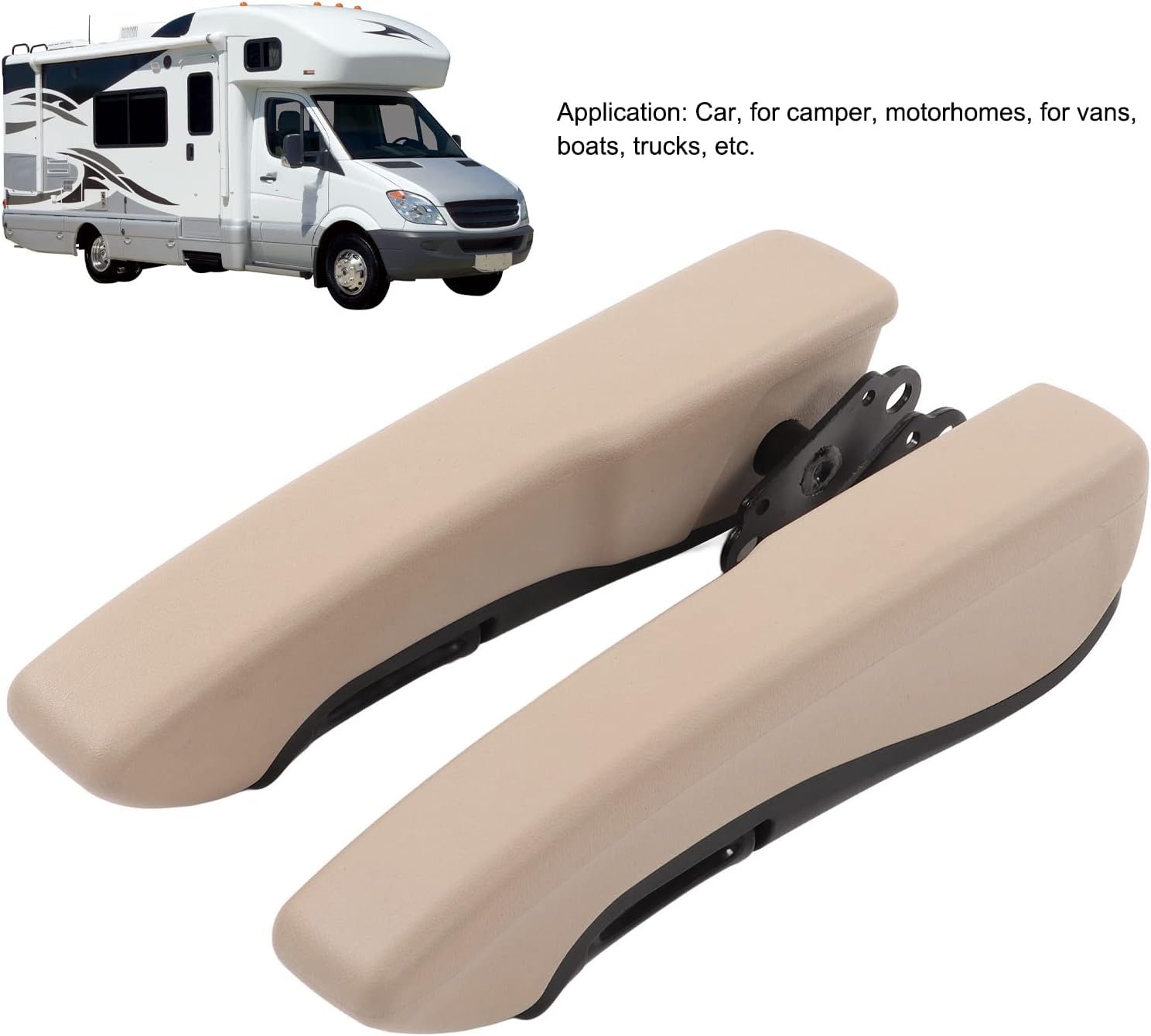 1 Pair Car Armrest, Car Arm Pad 0‑120 Degree Car Wrist Rest Interior Beige Universal for RV Trucks