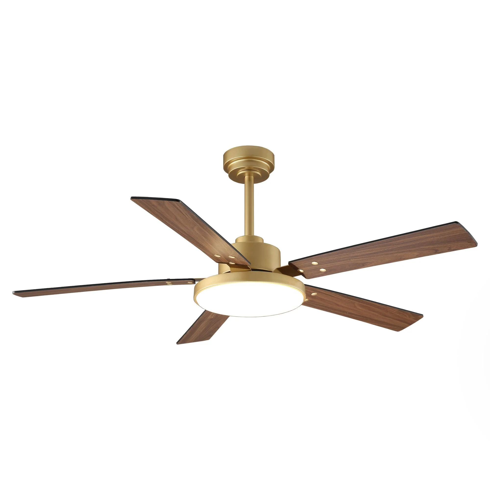 Parrot Uncle Vaczon 52-Inch Double-sided Blades Modern Ceiling Fan with Remote Control and LED Light