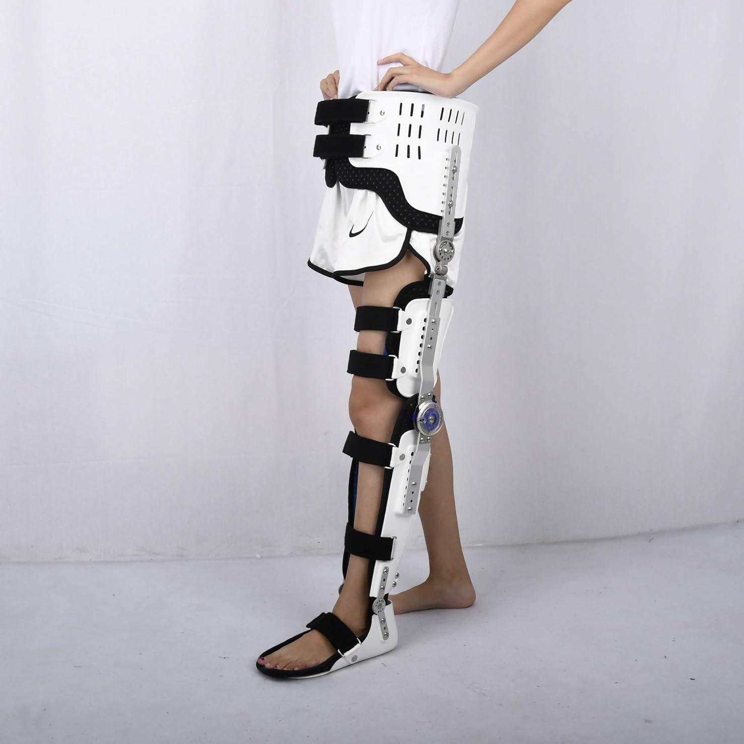 Hinged ROM Post-op Hip Abduction Brace, Hip Abduction Brace, Hip Stabiliser Corrector Support Brace, Adjustable Thigh Knee Ankle Foot Orthosis
