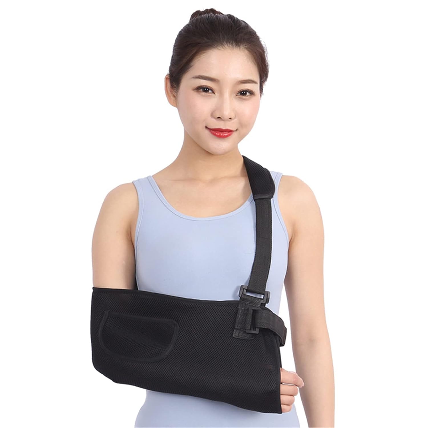 Adjustable Rotator Cuff And Elbow Support Arm Sling Shoulder Immobilizer Brace For Men And Women Extra Immobilizer Band Provides Extra Protection