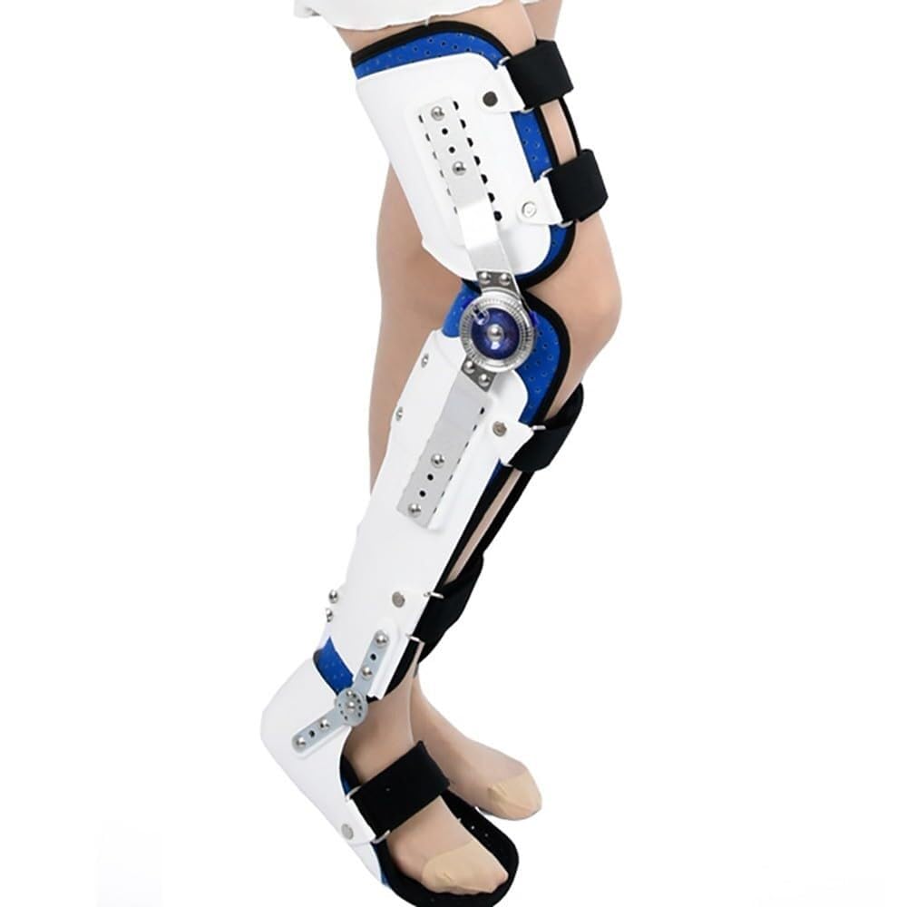 Stabiliser Walking Fixed Brace Hip Knee Ankle Foot Orthosis Leg Brace Fracture And Lower Limb Paralysis Adjustable Height Width Knee Joint Ankle Foot Support(RIGHT)