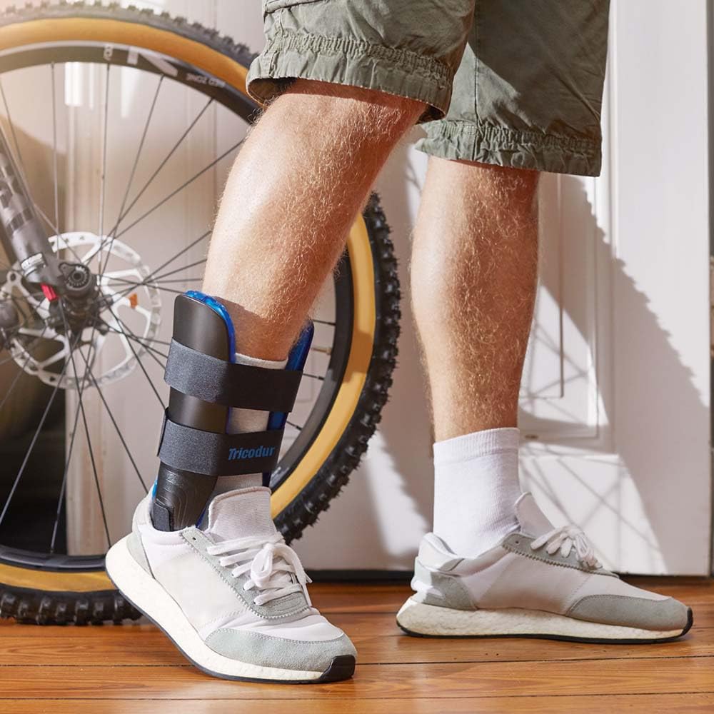 Actimove Professional TaloCast Air Ankle Brace | Lightweight Ankle Support for Sprained Ankle, Achilles Tendonitis, Plantar Fasciitis, & Injured Foot | Unisex, Black - Choose Your Size