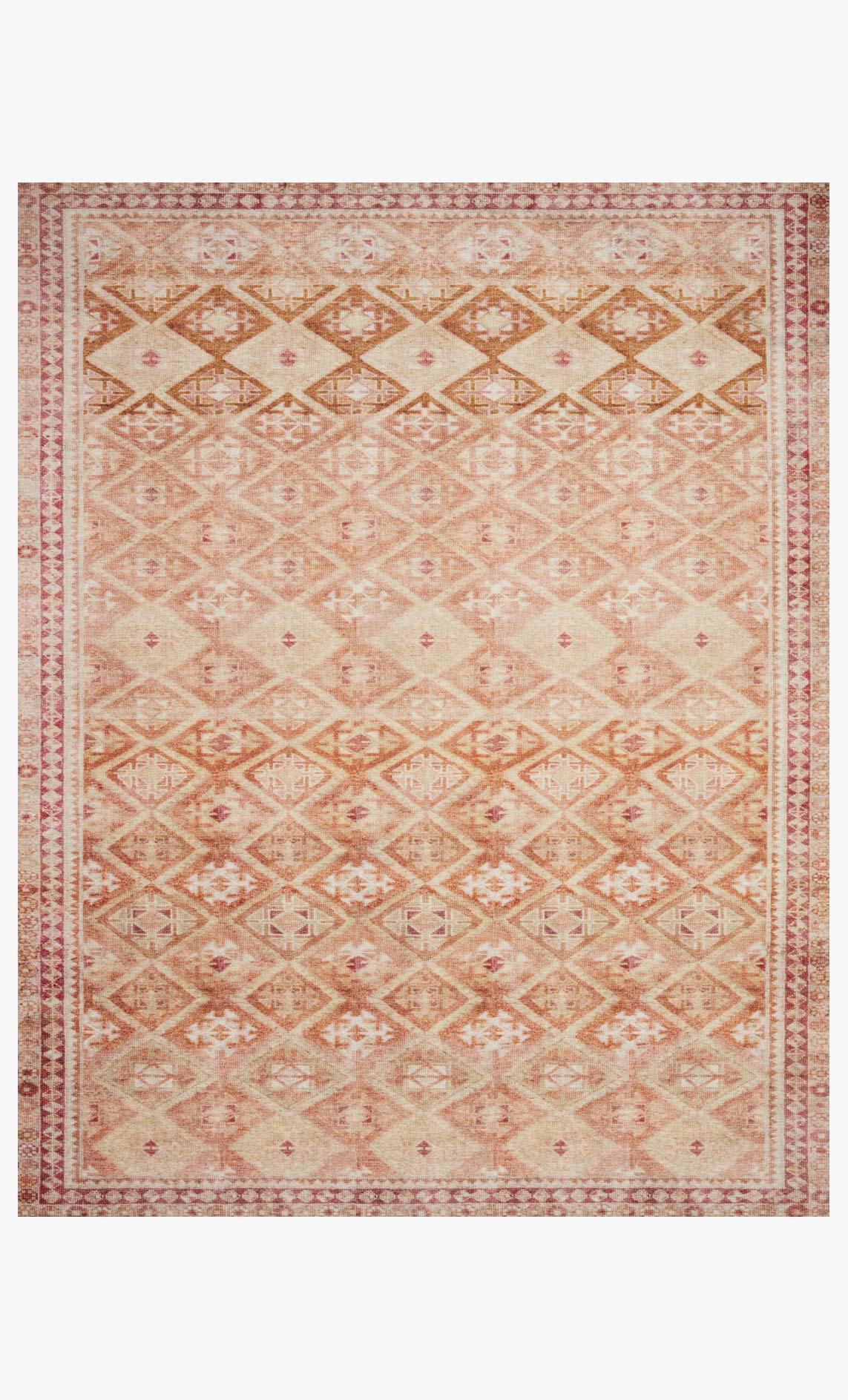 Loloi II Layla Collection - Traditional Power Loomed Rug in Natural & Spice (LAY-16)