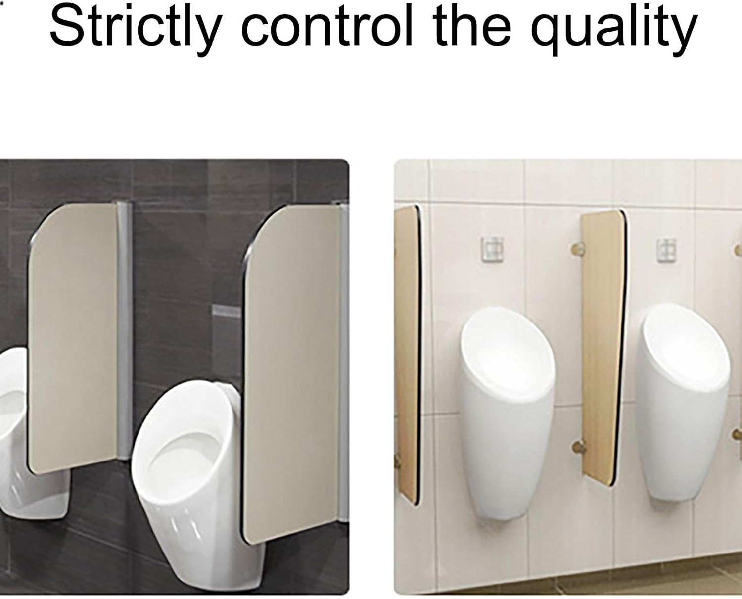 Urinal Screen Toilet Partition, Toilet Partition with Urinal Privacy Screen for Men, Wall-Mounted Wooden Partition Panel Board Urinal Baffle, Schools/Shopping Centers