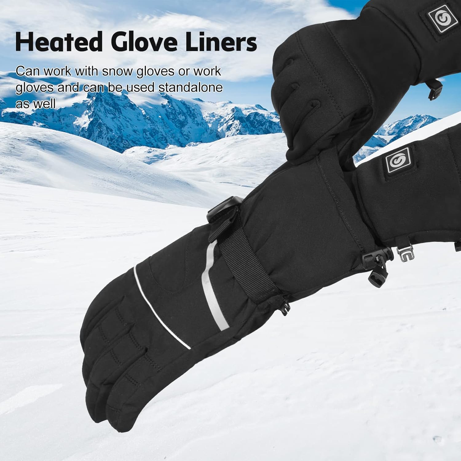 Heated Gloves for Women Men Rechargeable Waterproof,Glove Liners Ski Snow Gloves for Cold Weather Winter Hand Warmers
