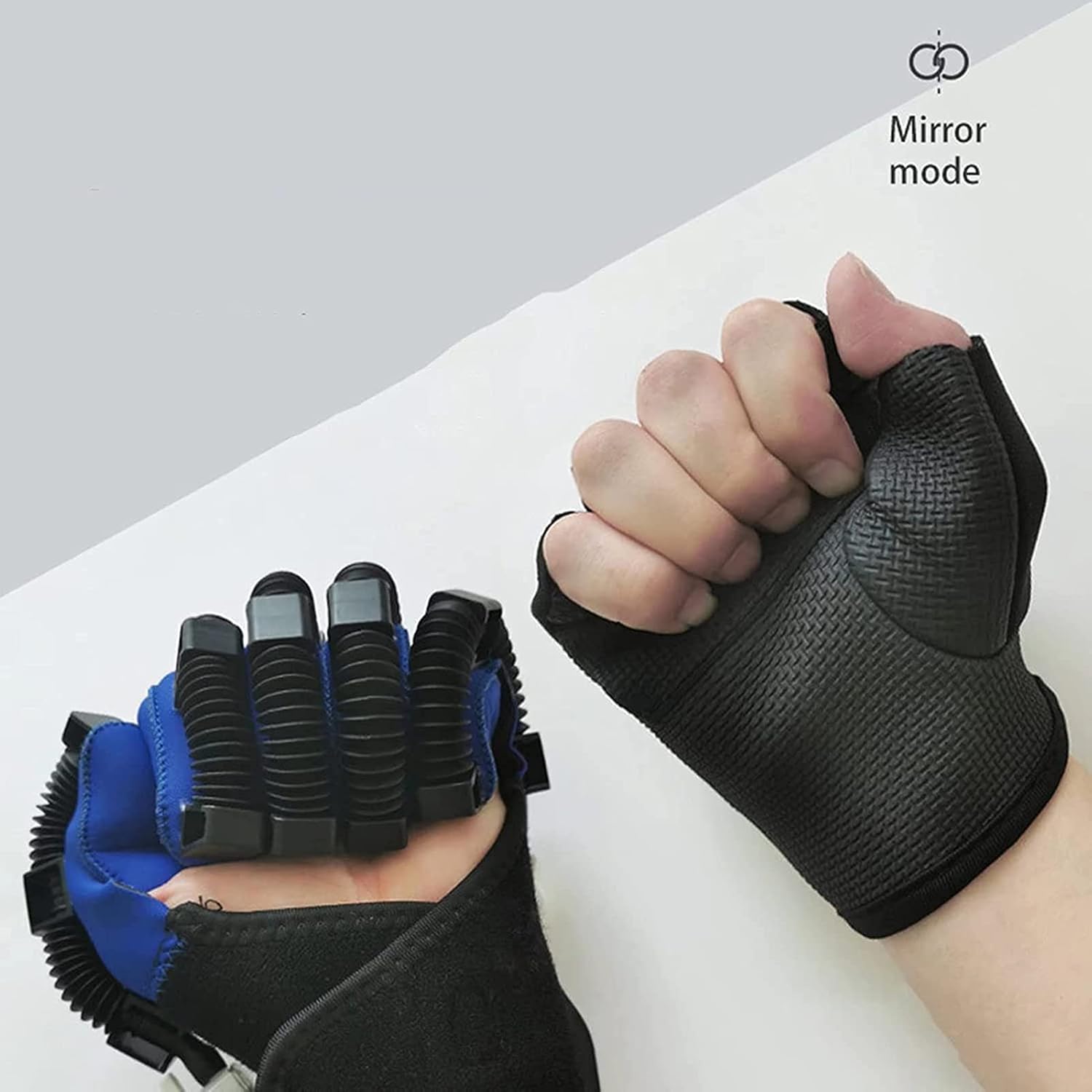 Stroke Hand Splint Assistive Gloves Training Equipment Five Fingers Manual Training Stroke Hemiplegia Patients Tendons Exercise,Right,L