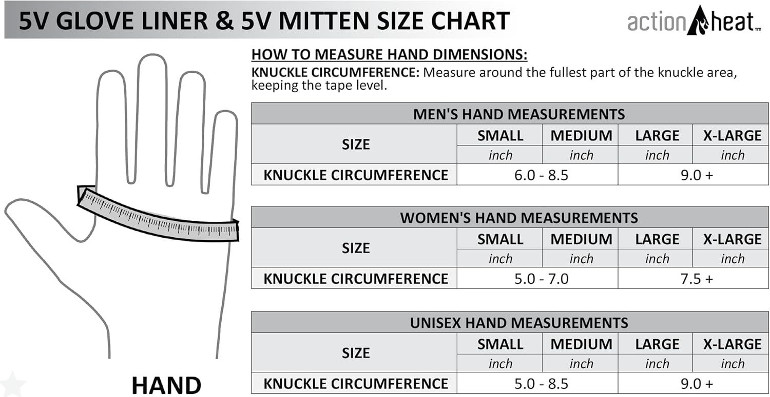 ActionHeat 5V Women's Battery Heated Snow Gloves XS