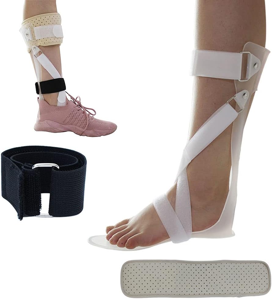 Removable Padded Calf Ankle Foot Orthosis, AFO Drop Foot Braces Stabilizer, Trimmable, Lightweight Polyethylene