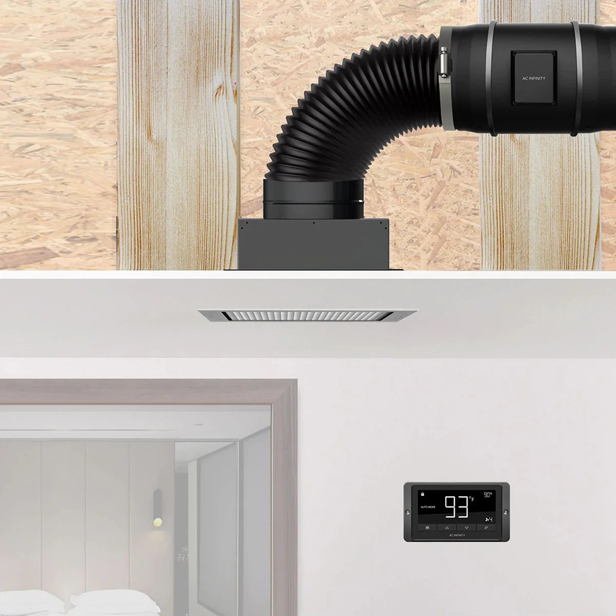 AC Infinity CLOUDWAY T10 Whole House Fan w/ Temperature & Humidity Controller