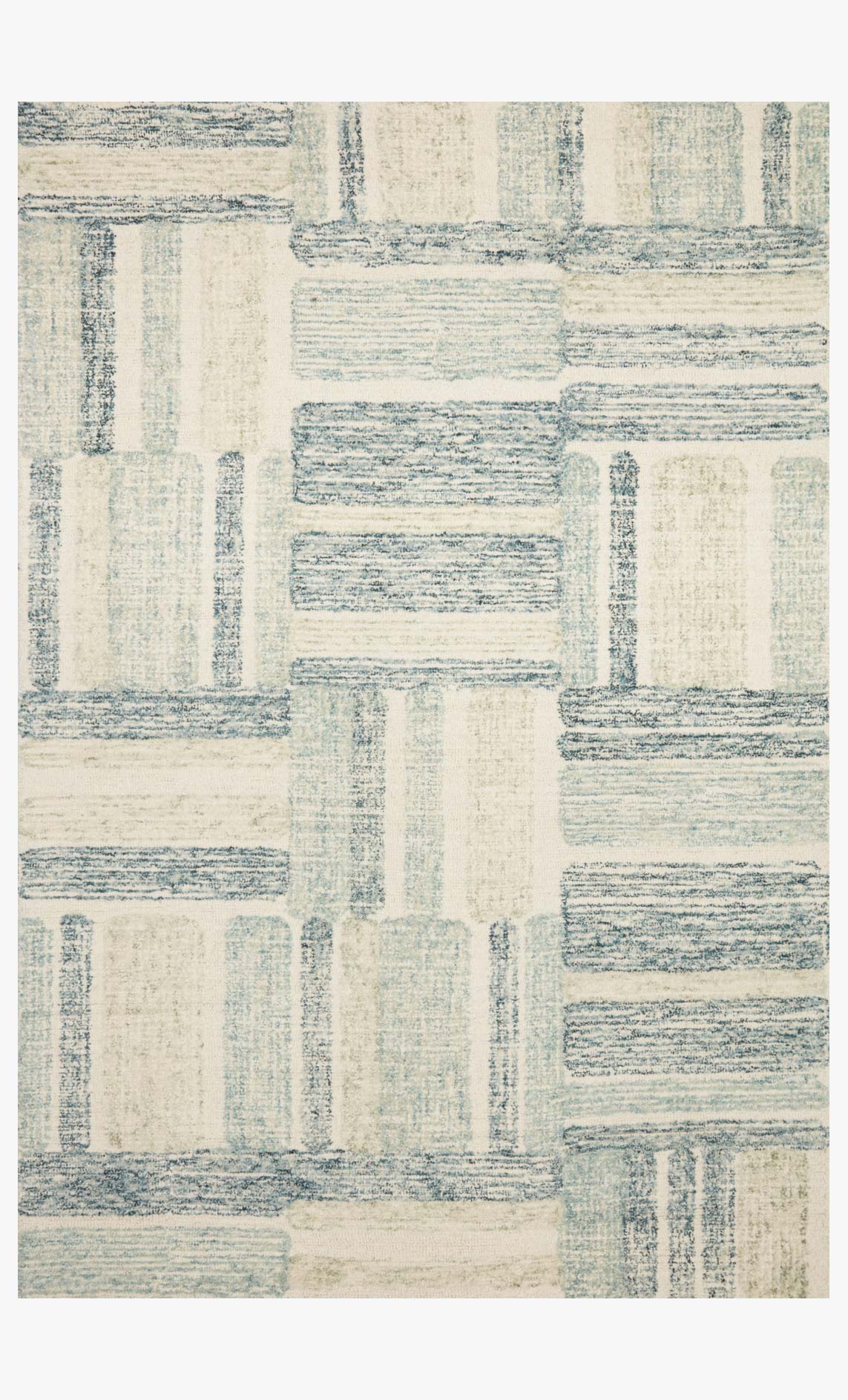 Loloi Milo Collection - Contemporary Hand Tufted Rug in Aqua & Denim (MLO-04)