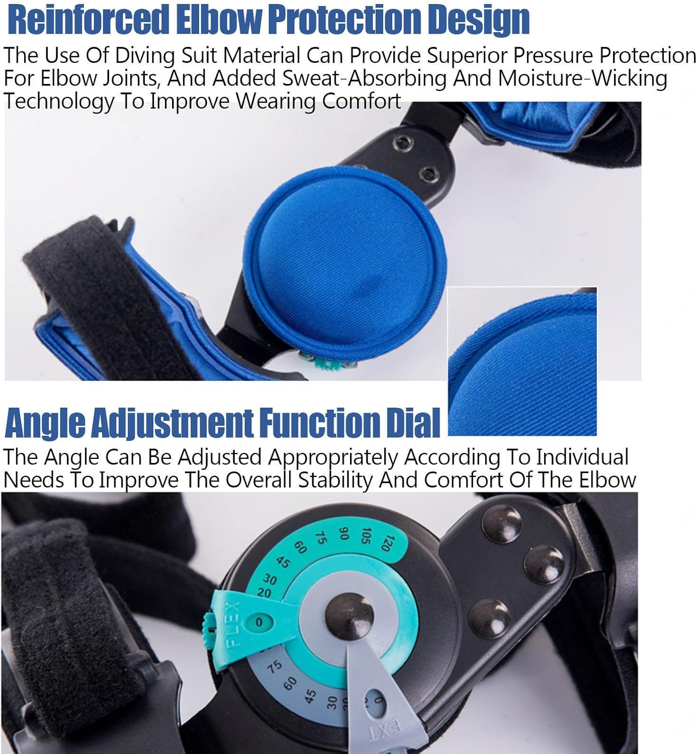 Adjustable ROM Hinged Elbow Brace Stabilizer,Post OP Elbow Brace with Sling Stabilizer,Arm Injury Recovery Support After Surgery Orthosis Orthotics,Right