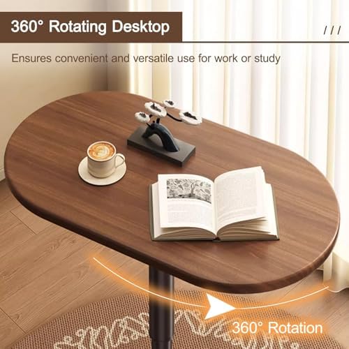 Adjustable Over Bed Table, Pneumatic Height Stand Desk & Sturdy Laptop Cart, Ideal for Home Office & Hospital Use, Multifunctional Dining Table - Black