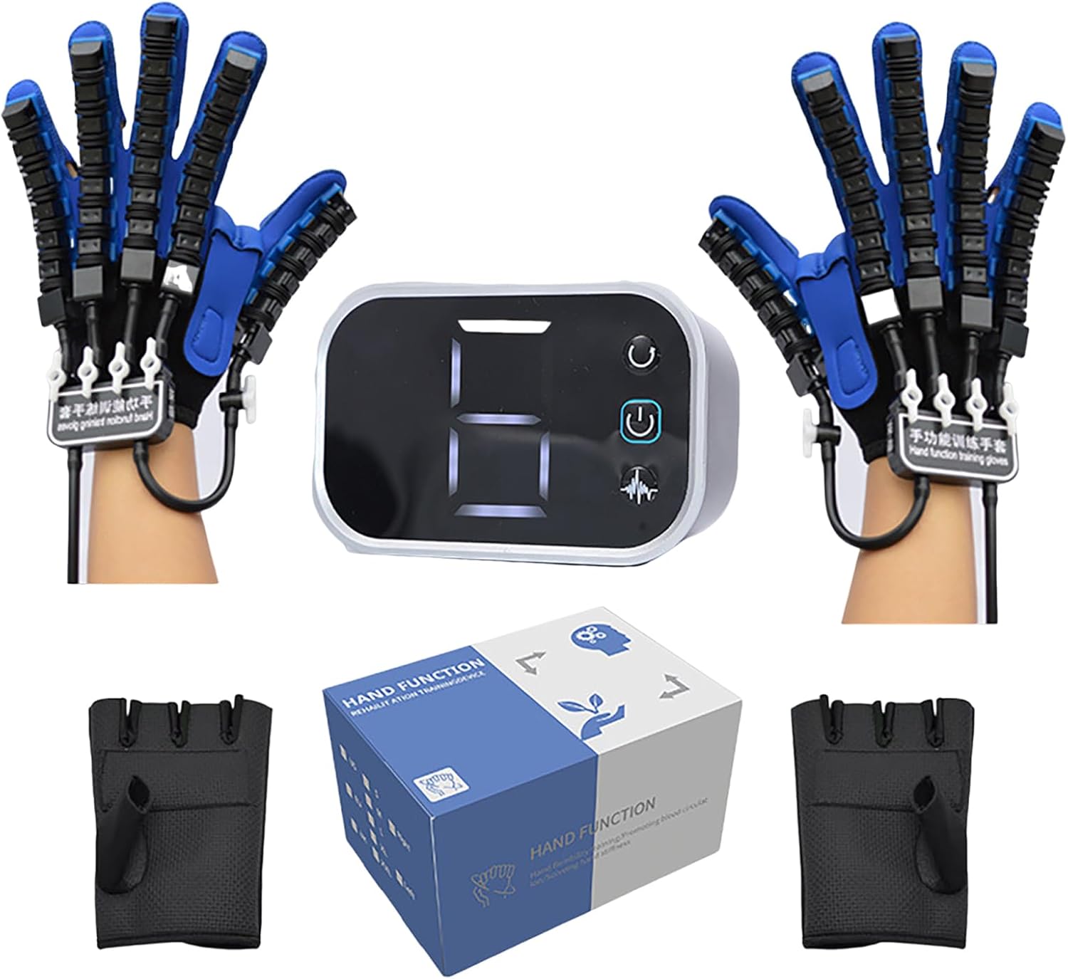 2025 Rehabilitation Robot Gloves, Portable Stroke Hand Recovery Device, Strength and Speed Adjustable, 4 Workout Modes, Robotic Hand Glove for Stroke Rehab
