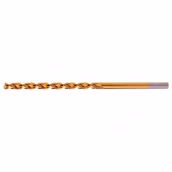 #2 RHS / RHC HSS-CO 8% (M42) 135 Degree Split Point Q-Cobalt Wide Land Parabolic Taper Length Drill - TiN