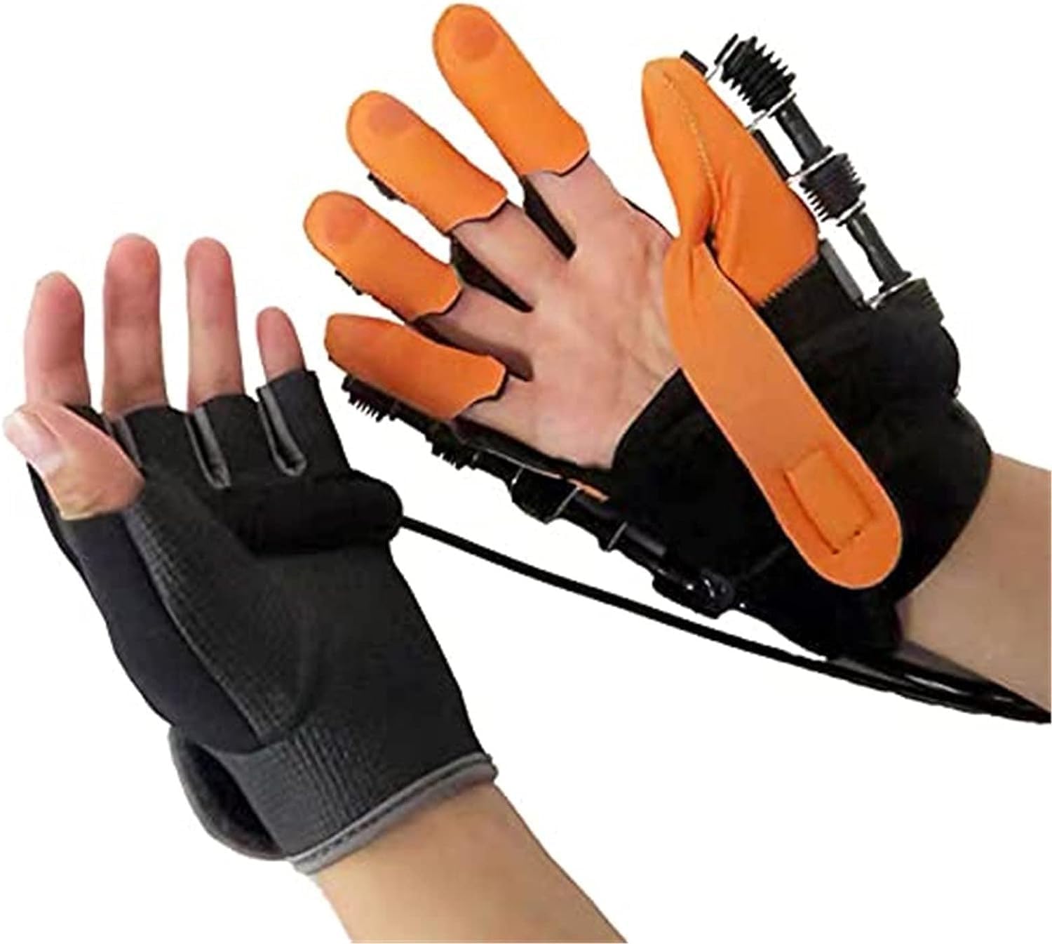 Hand Rehabilitation Robot Gloves Air Pressure Rehabilitation Robot Gloves ，Automatic Stroke Hemiplegia Finger Trainer Finger Extension Exercise With LCD Touch Screen ( Color : Lefthand , Size : M )