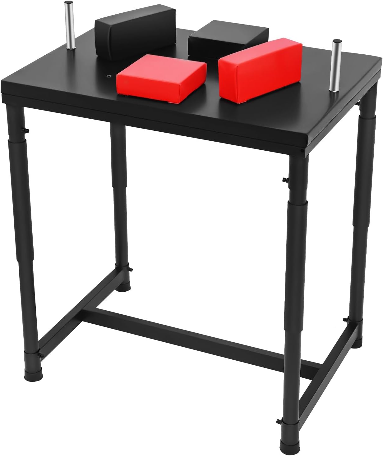 Professional Arm Wrestling Battle Table, 2200LBS Standard Arm Wrestling Table Adjustable Competition Wrist Strength Training Support Plate Equipment with Elbow Pads for Gym Club Sports Fields Homes