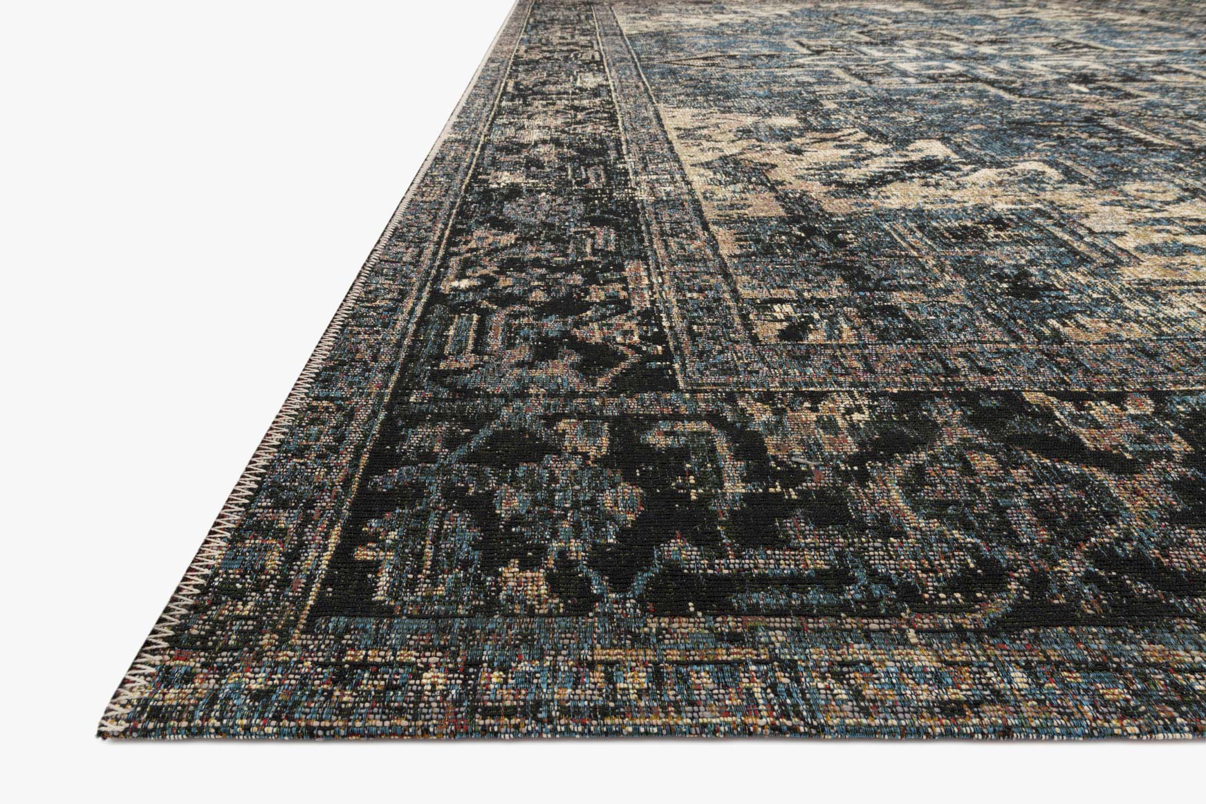 Loloi Sebastian Collection - Traditional Power Loomed Rug in Ocean & Midnight (SEB-02)