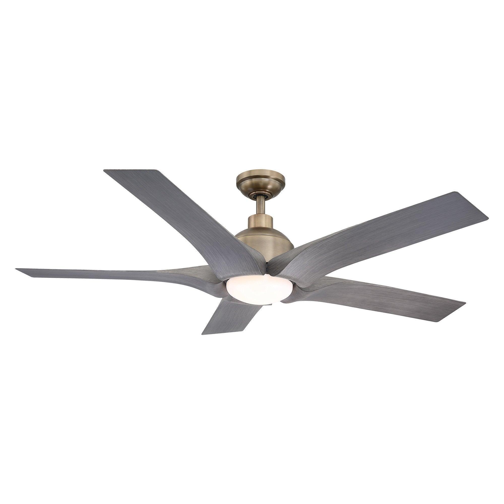 Parrot Uncle 56-Inch Genoa Farmhouse DC Motor Downrod Mount Reversible Ceiling Fan with Lighting and Remote Control (BBLDA158A)
