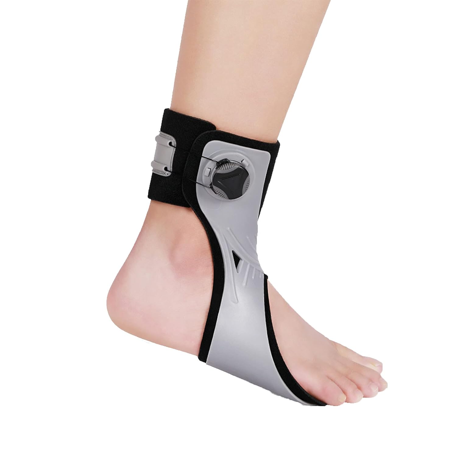 Drop Foot Brace Orthosis Adjustable Foot Drop Brace Assist Strap for Hemiplegia Stroke Shoes Walking AFO Brace for Foot Drop Plantar Fasciitis Achilles Tendonitisinjury Recover,Right,Lager