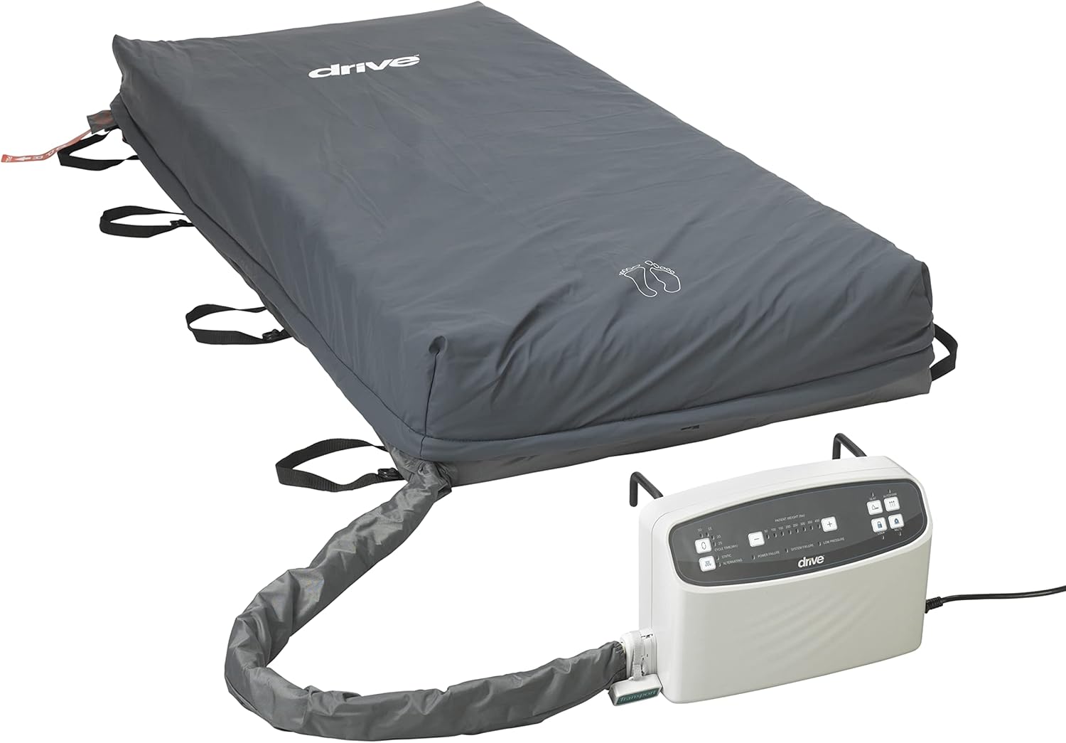 Drive Medical 14029 Med-Aire Low Air Loss Mattress Replacement System with Alternating Pressure, Blue, 84 Inch x 36 Inch