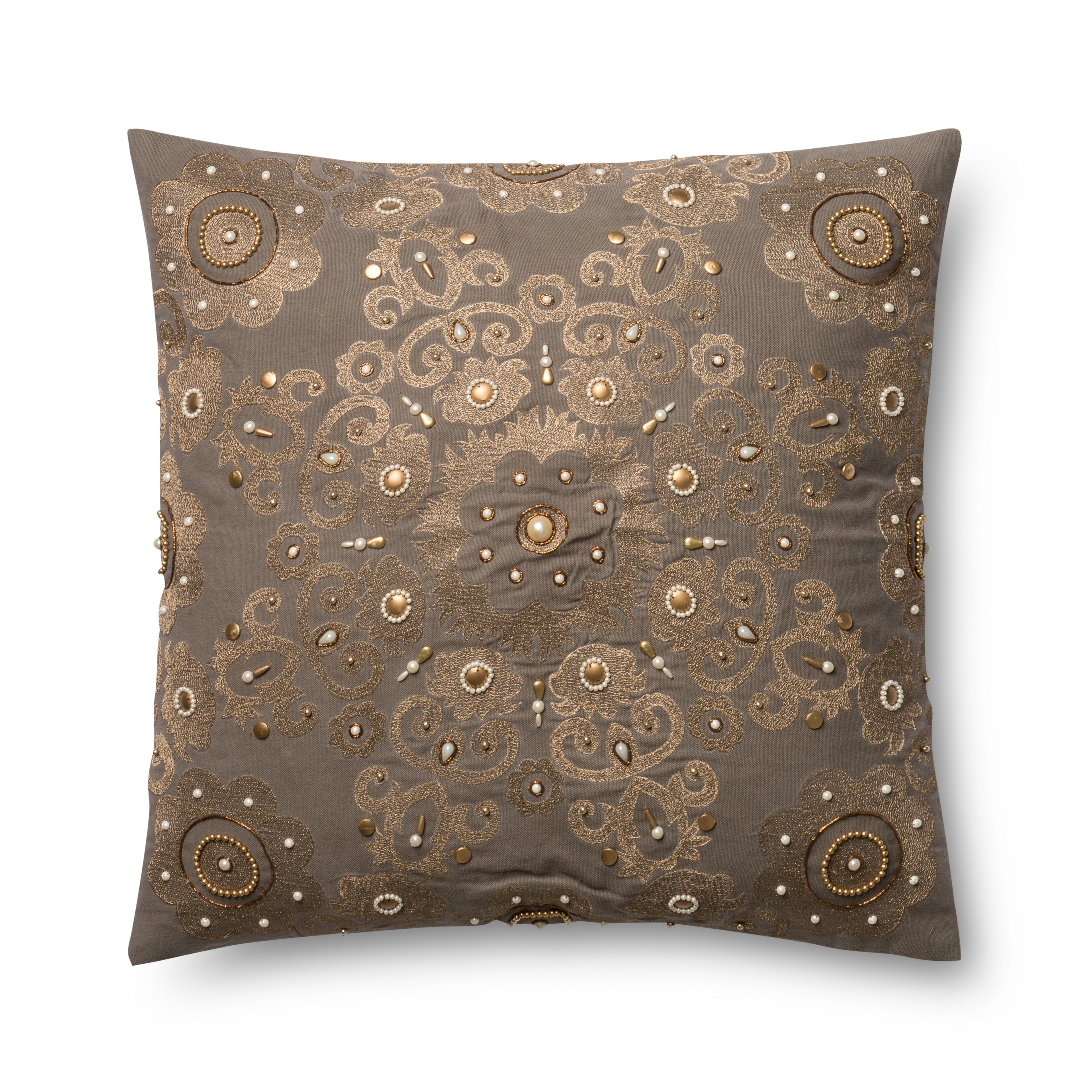 Loloi Pillows With Down Fill In Grey / Gold (P0440)