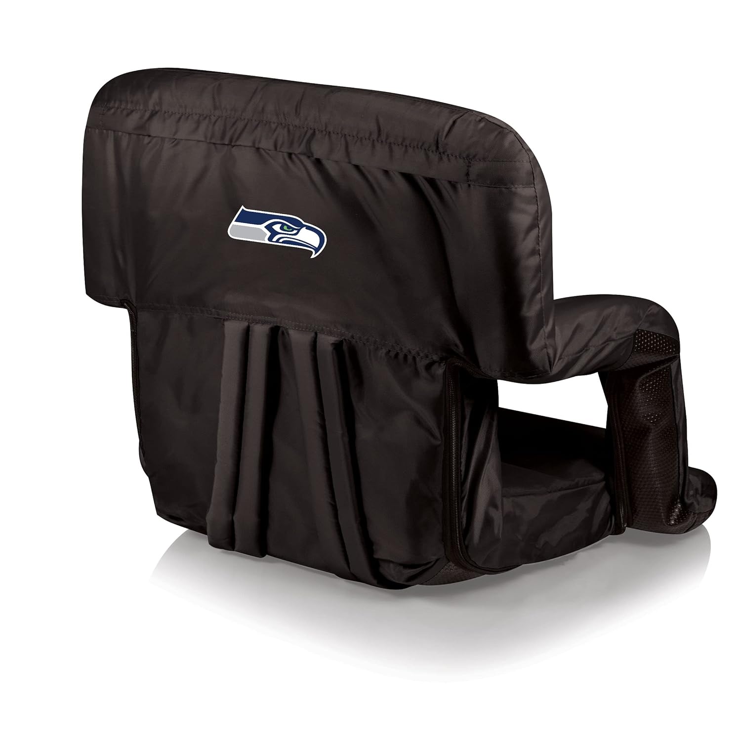 PICNIC TIME Black Seattle Seahawks Ventura Seat Portable Recliner Chair