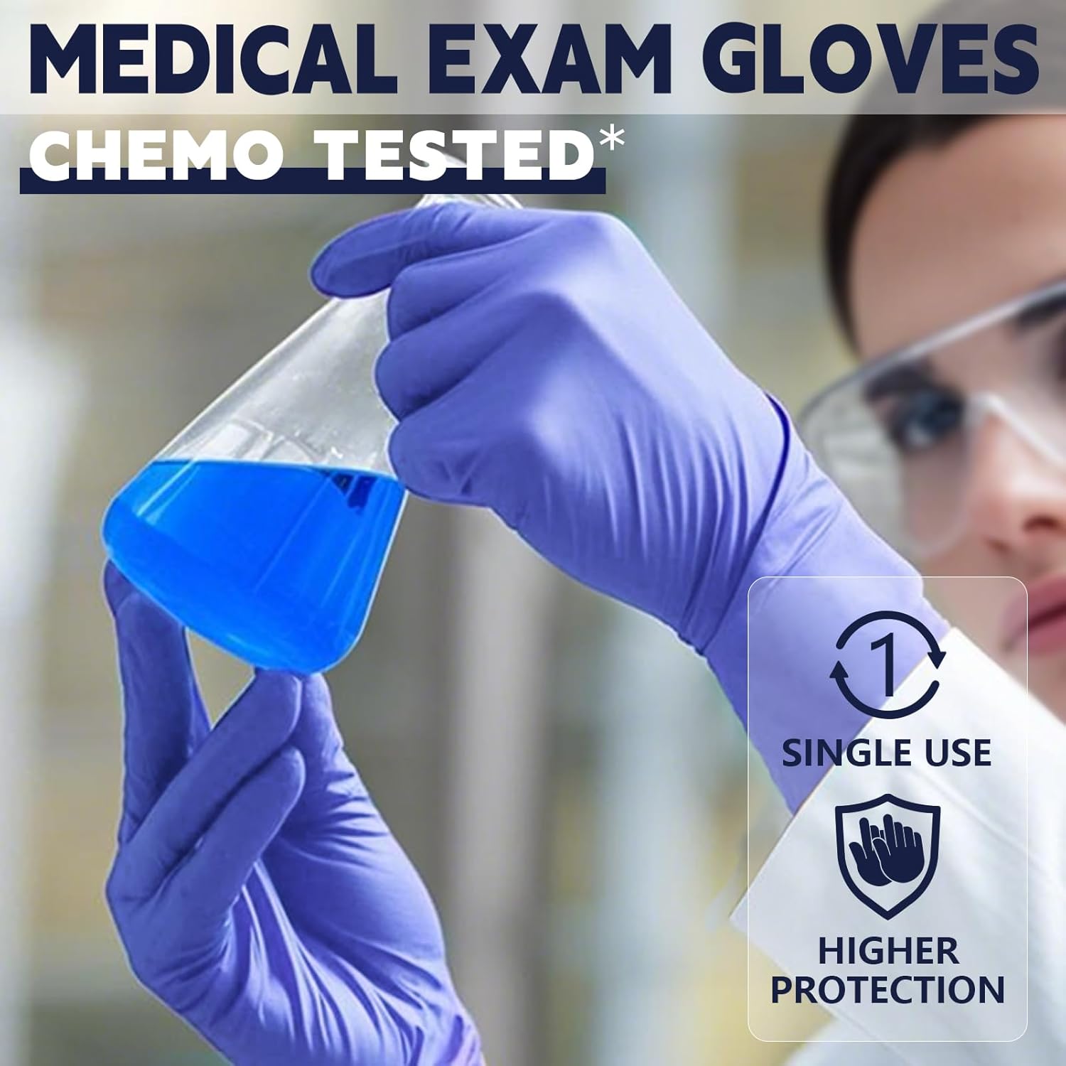 FINITEX Nitrile Disposable Gloves Medical Exam Gloves - 100/1000 PCS Latex-free Examination Purple Chemo Food Glove