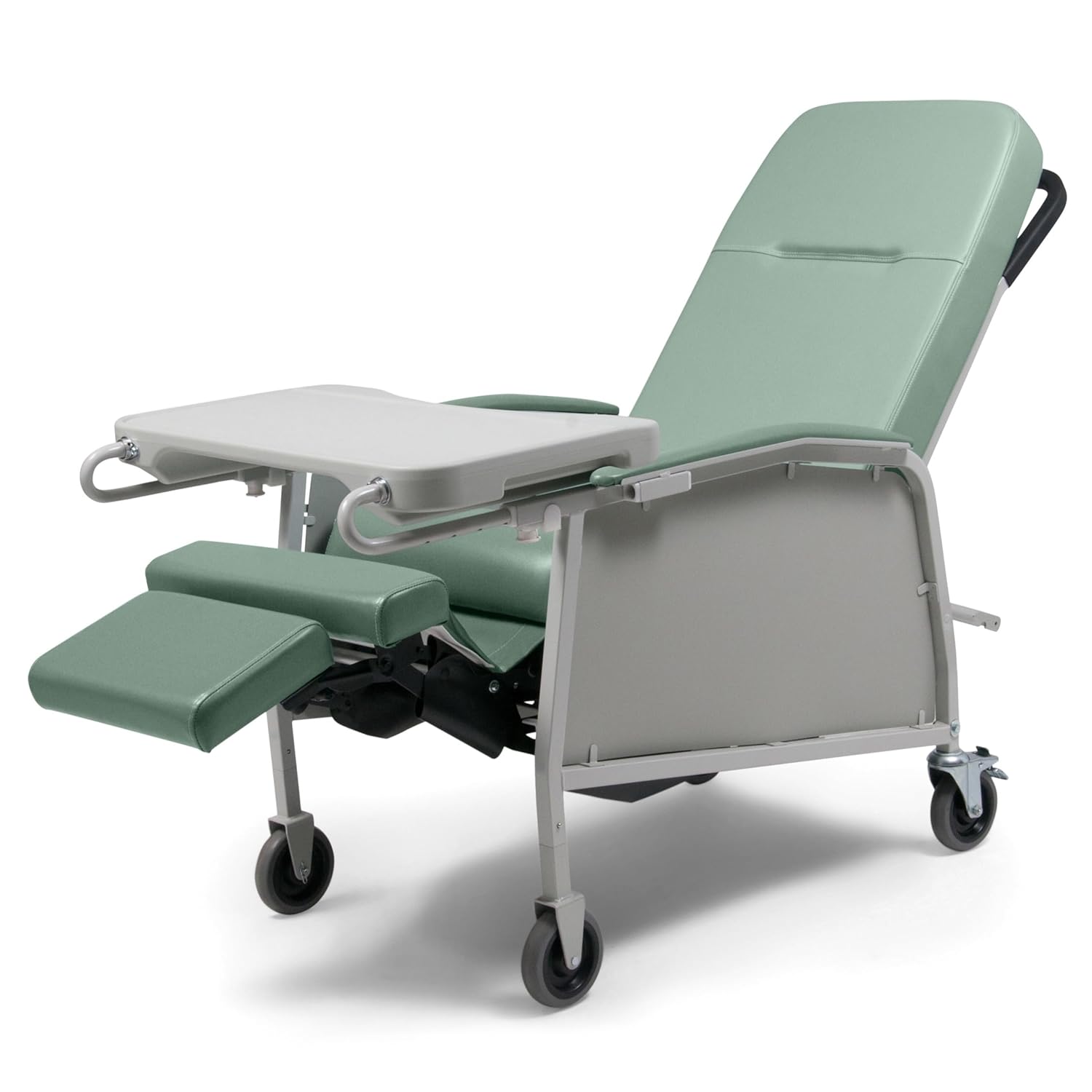 Lumex 3-Position Medical Recliner, Reclining Geri Chair with Wheels, Jade