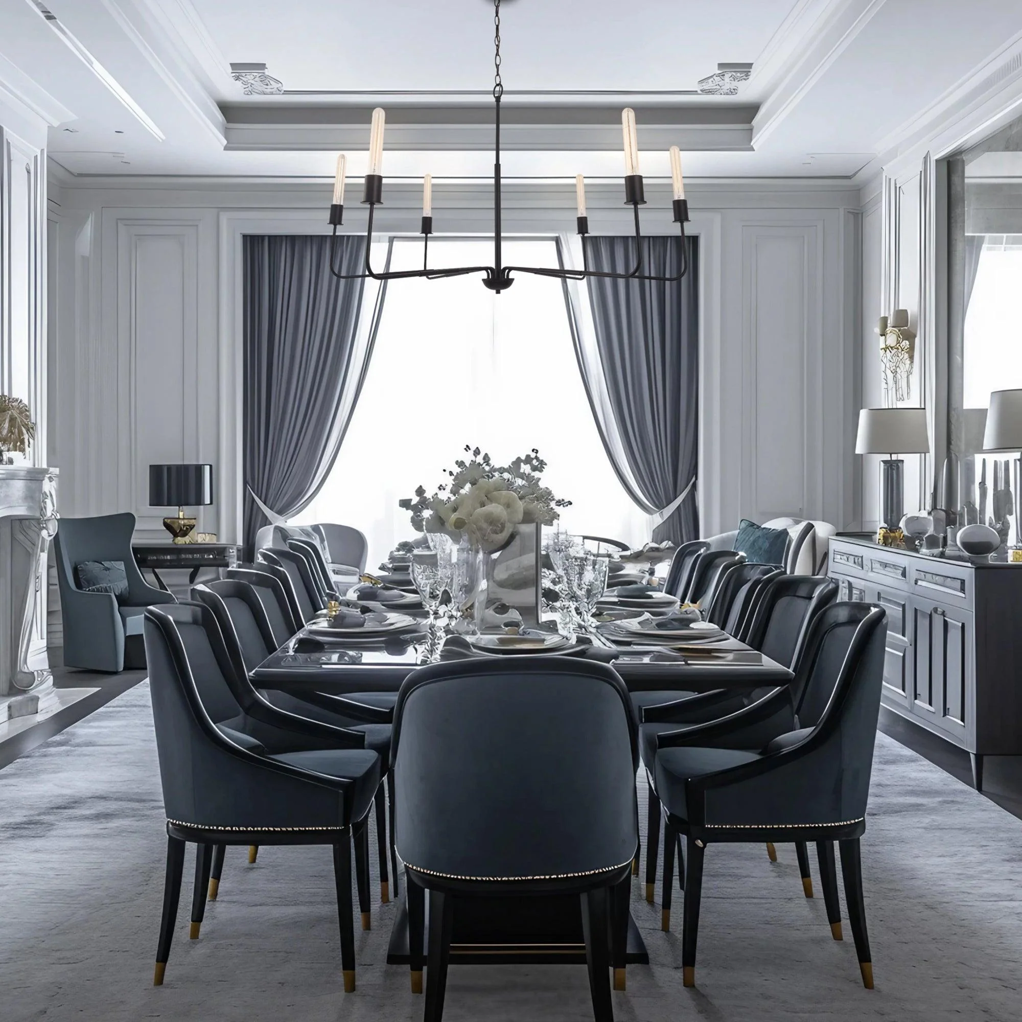 Parrot Uncle Radiant 6-Light Industrial Traditional Dimmable Chandelier