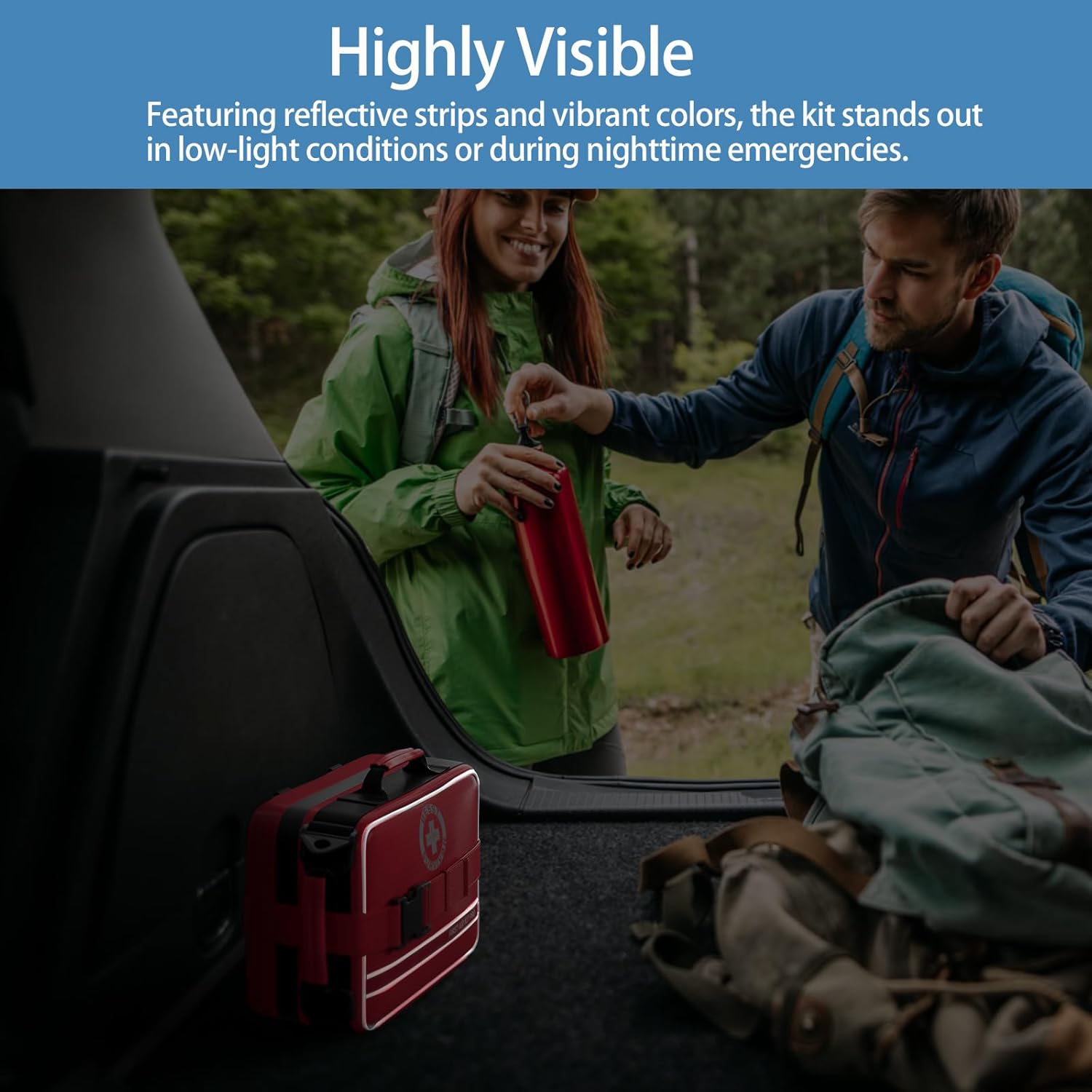 Comprehensive First Aid Kits- Advanced Trauma Kits with Labeled Compartments, Large Emergencies Medical Kits for Car, Home, Camping and Outdoor Emergencies -324Piece Set