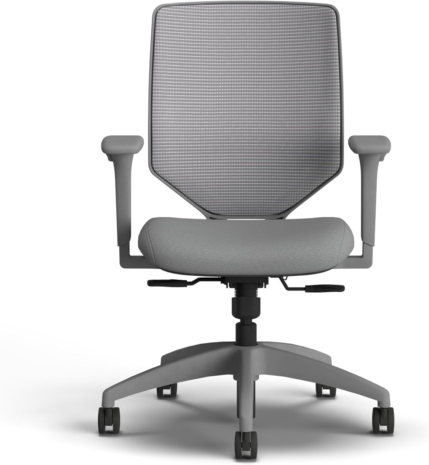 HON Solve Office Chair, Ergonomic Office Chair Mesh Back Support, Adjustable Lumbar Support, Height Adjustable Arms, Titanium Frame, Frost