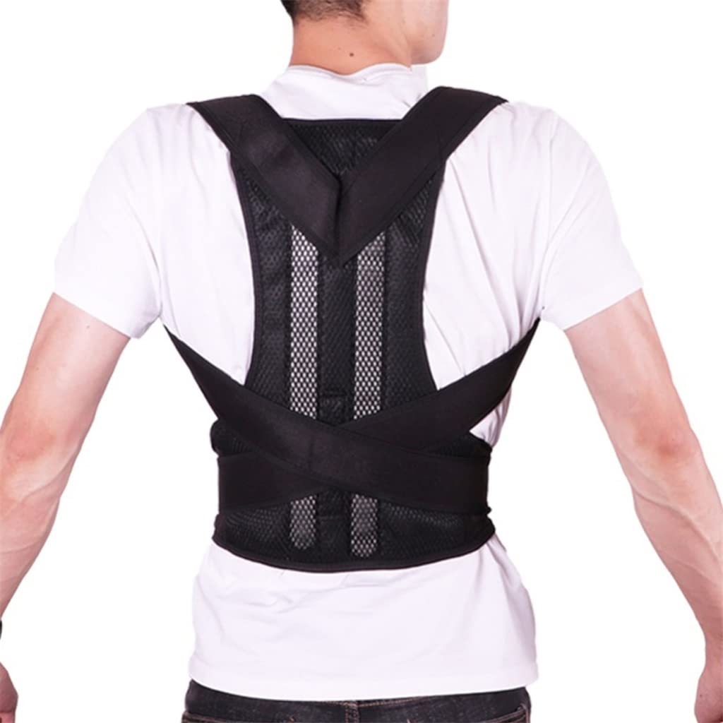 JSEIAJB Adjustable Back Posture Corrector Shoulder Lumbar Spine Brace Support Belt Care for Men Women Unisex(XXL code)