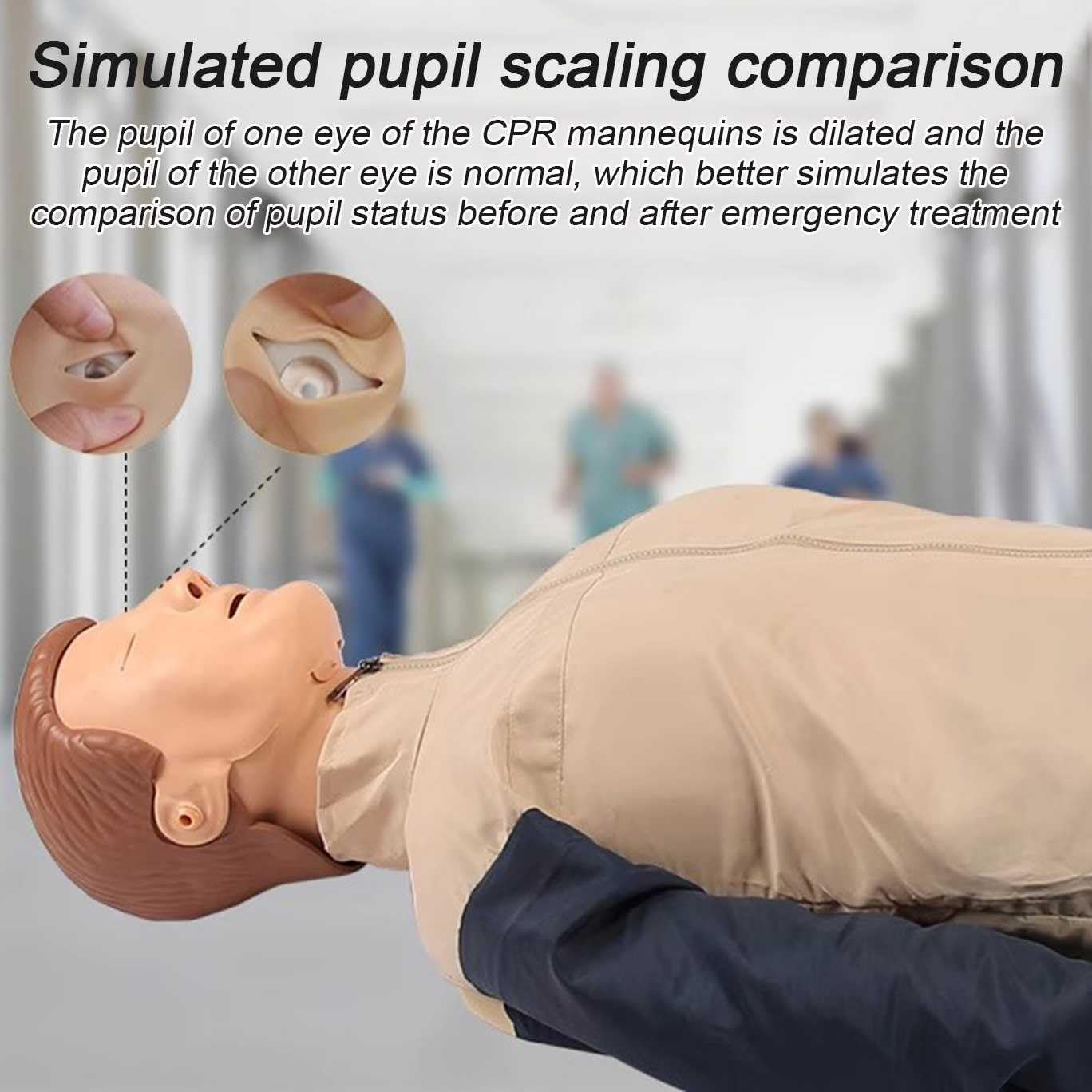CPR Manikins and First Aid Kit, CPR Training Dummy Full Body CPR Mannequins Adult with Replaceable Facial Skin & 4 Replaceable Lung Bags & Storage Bag & Mat