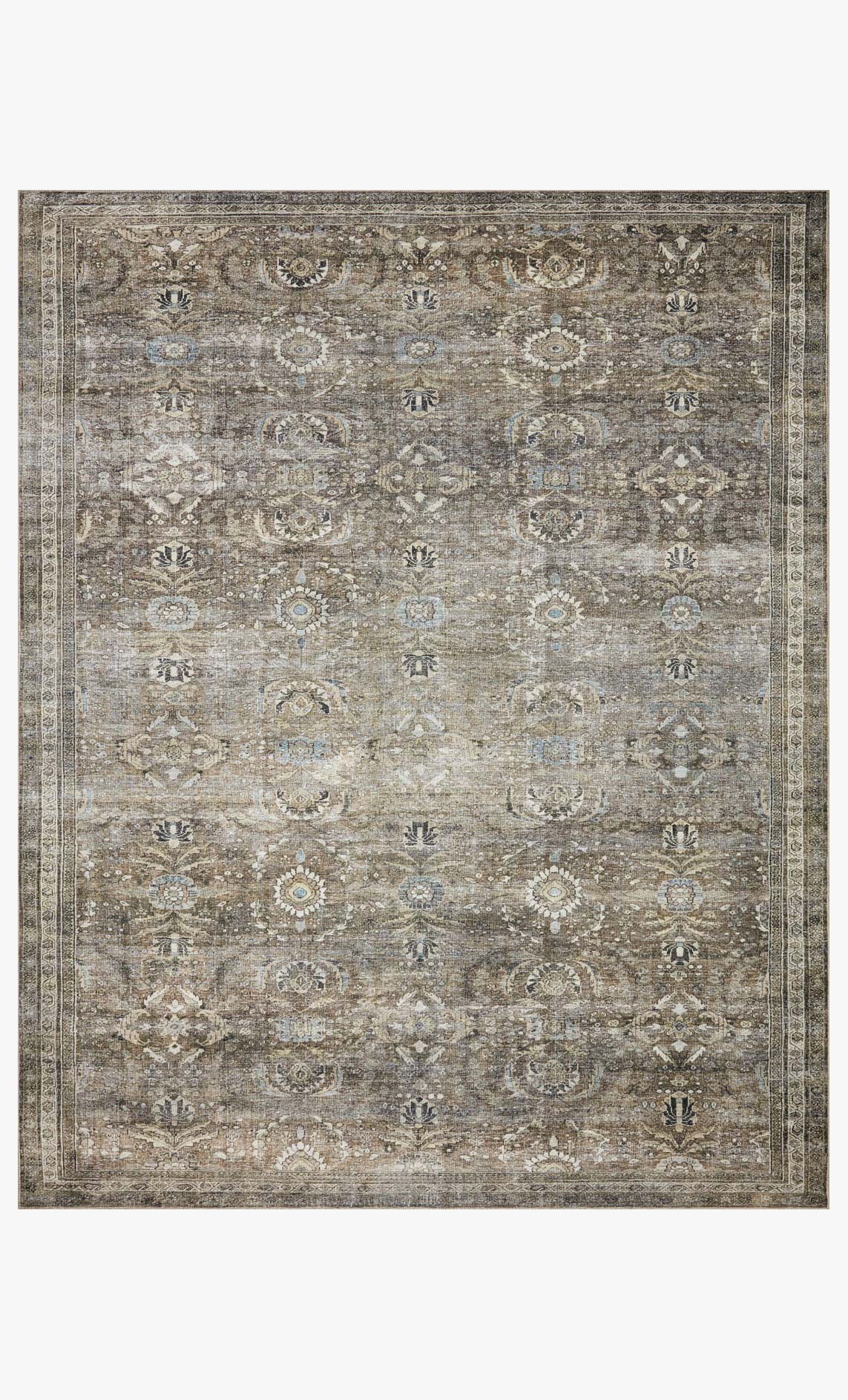 Loloi II Layla Collection - Traditional Power Loomed Rug in Antique & Moss (LAY-13)