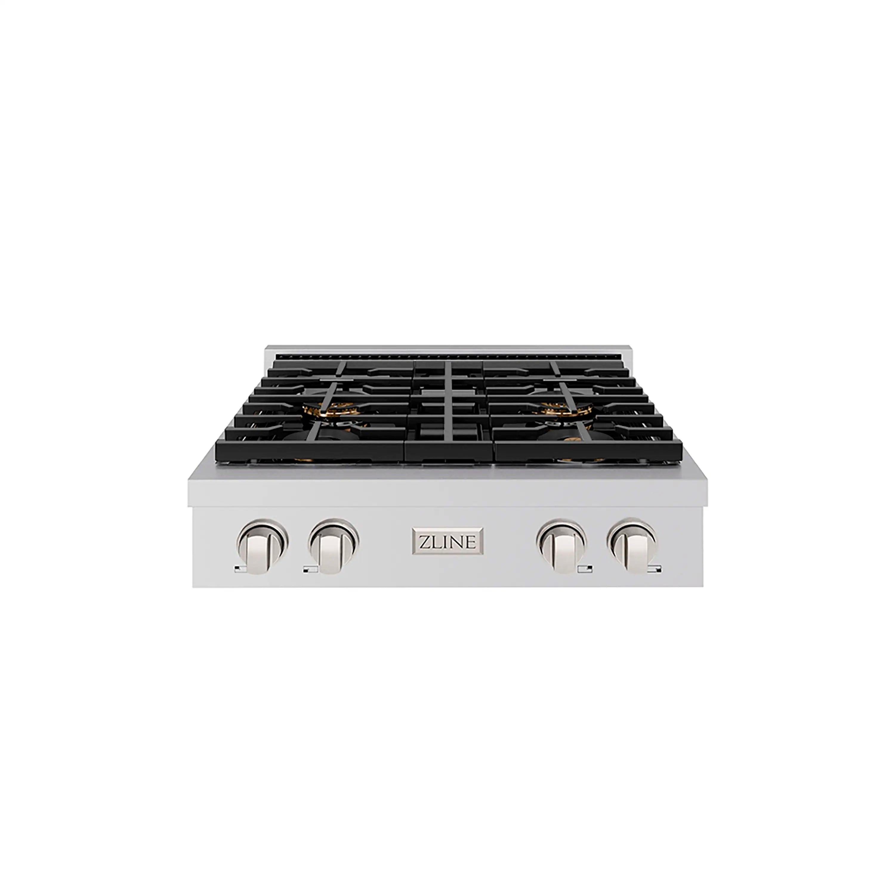 ZLINE 30-Inch Paramount Gas Rangetop with 4 Burner DuoPro鈩?Cooktop in Stainless Steel (PSRT30)